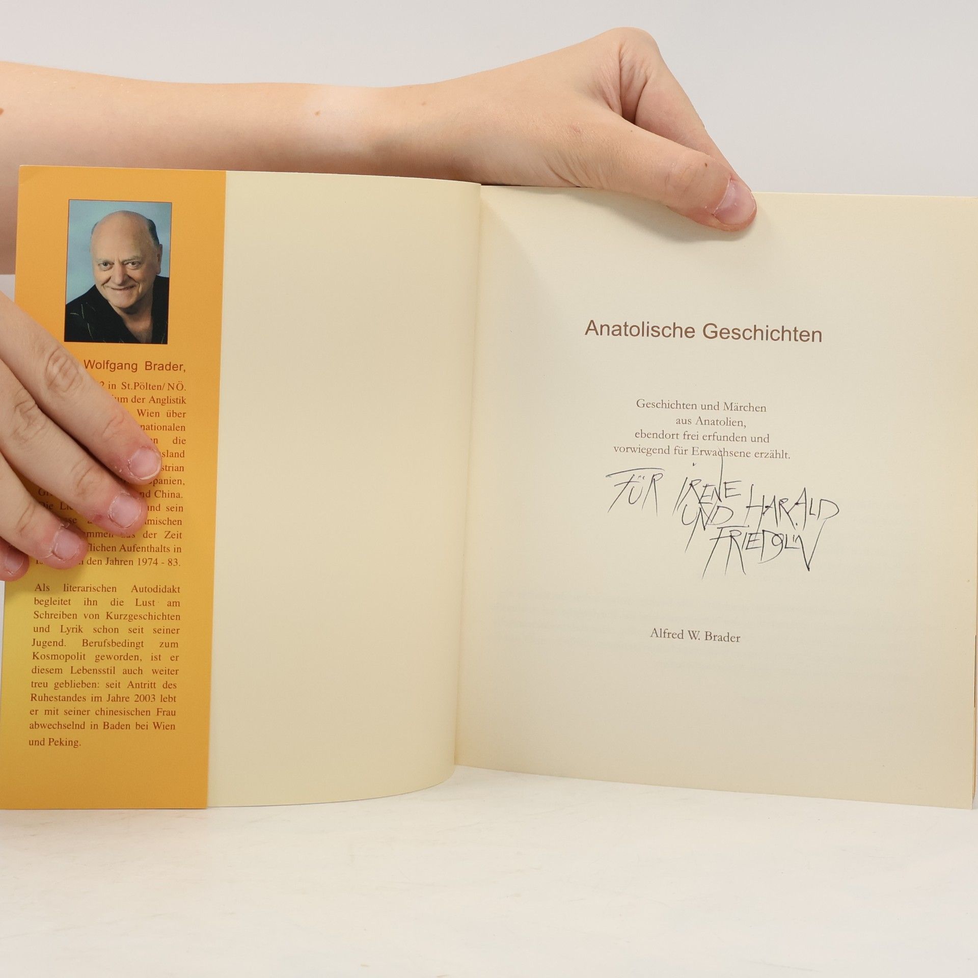 Alfred W. Brader Anatolische Geschichten