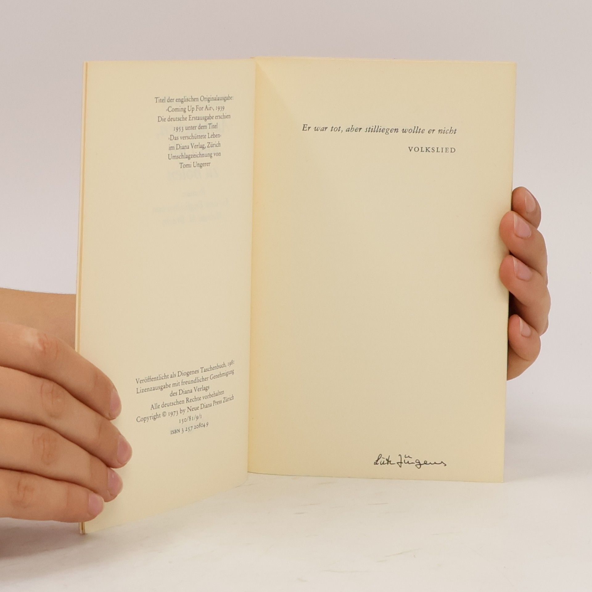 George Orwell Auftauchen, um Luft zu holen
