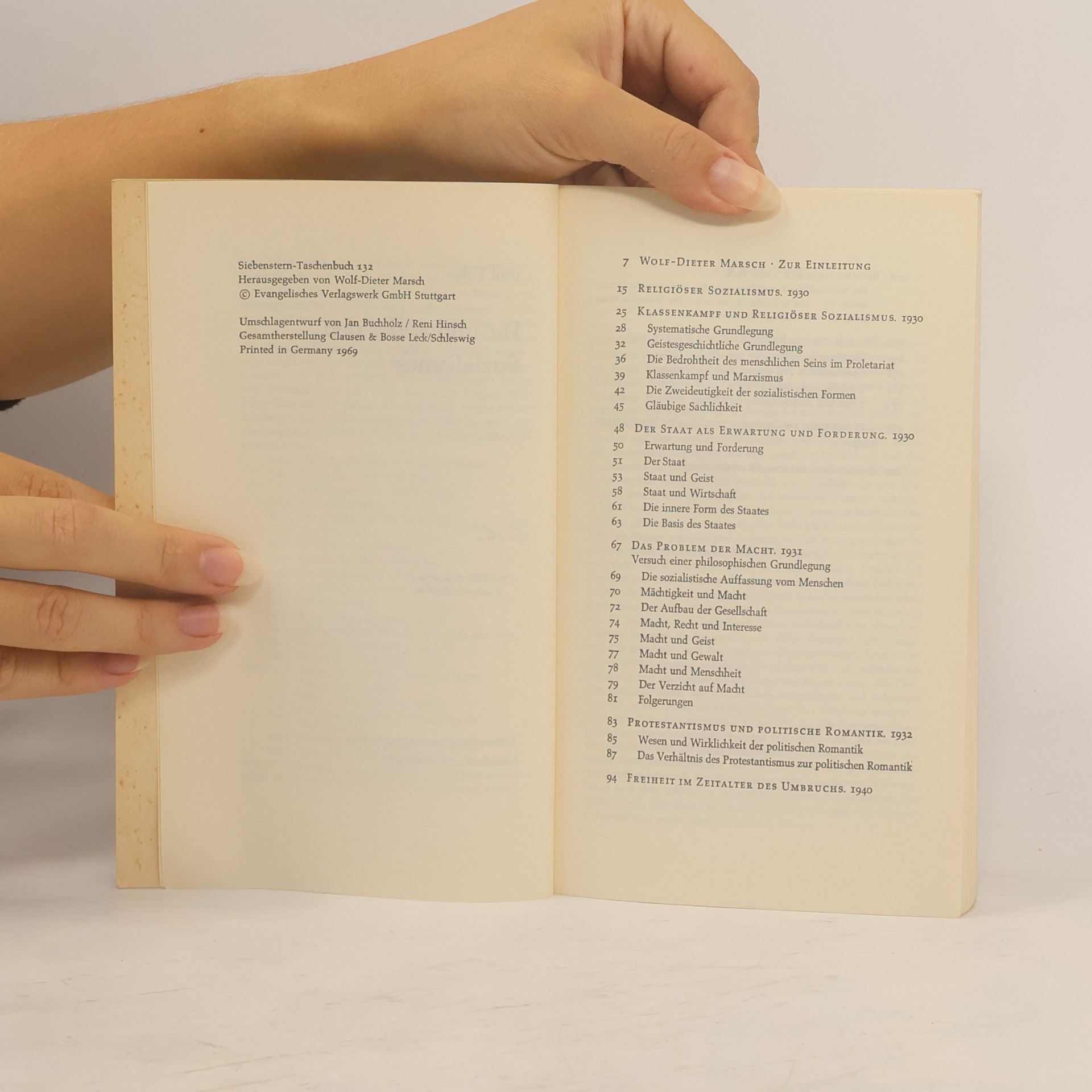 Paul Tillich Für und wider den Sozialismus