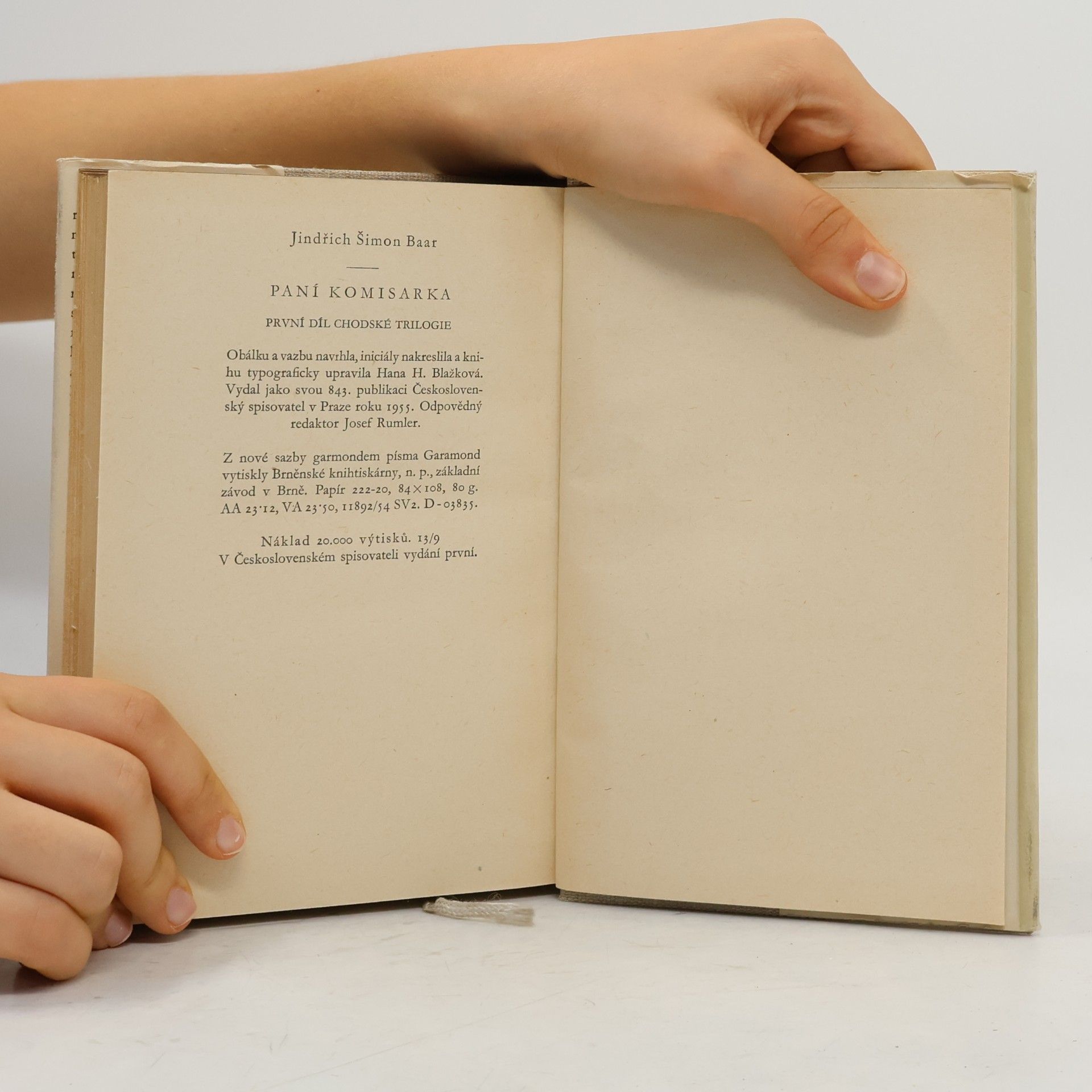 Jindřich Šimon Baar Paní komisarka I.