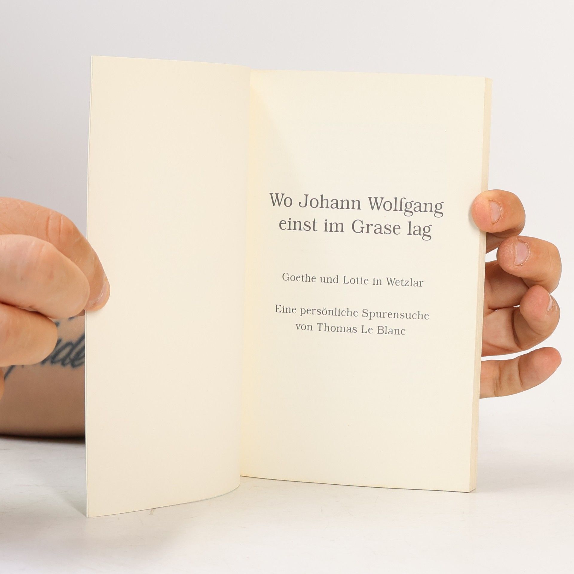 Thomas Le Blanc Wo Johann Wolfgang einst im Grase lag