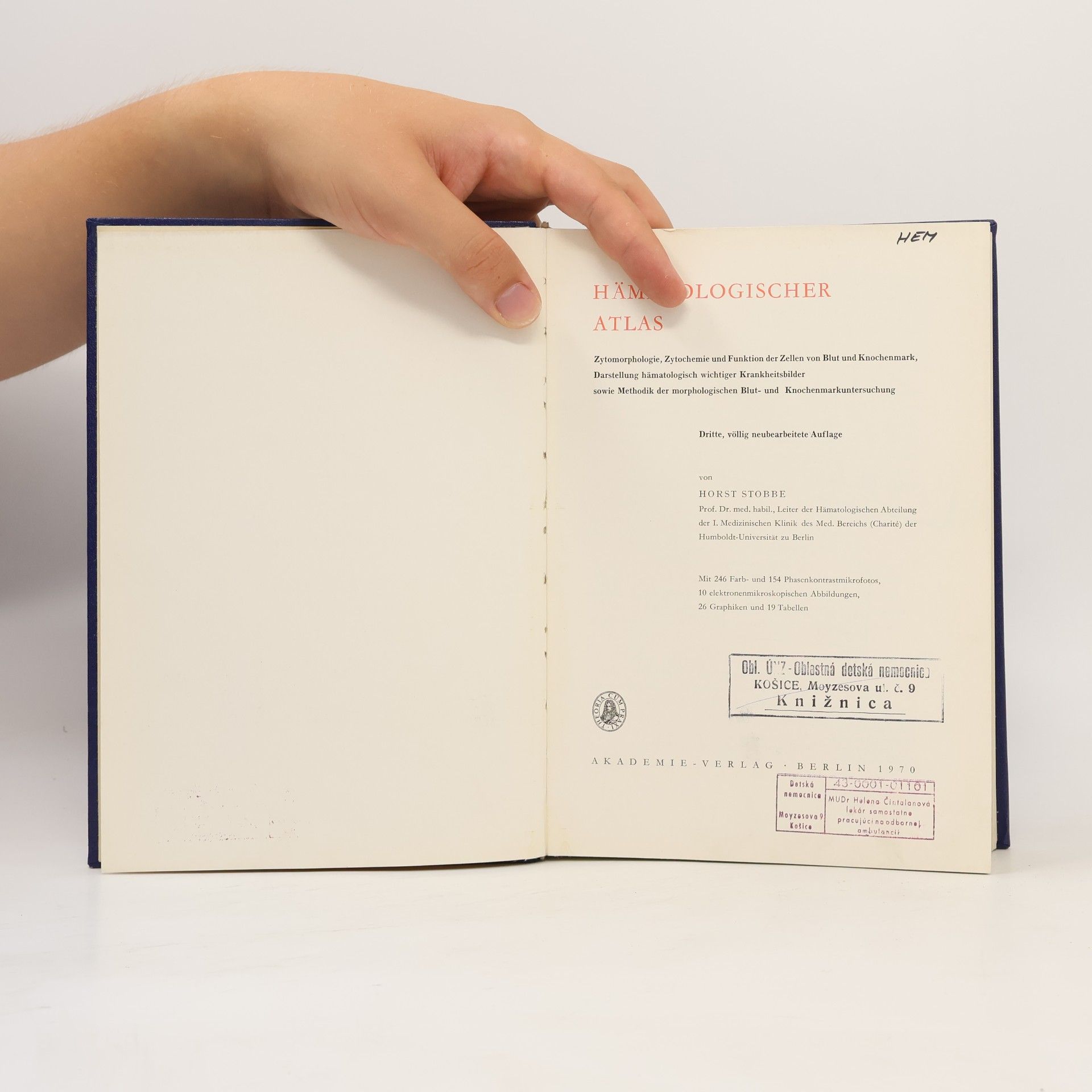 Horst Stobbe Hämatologischer Atlas