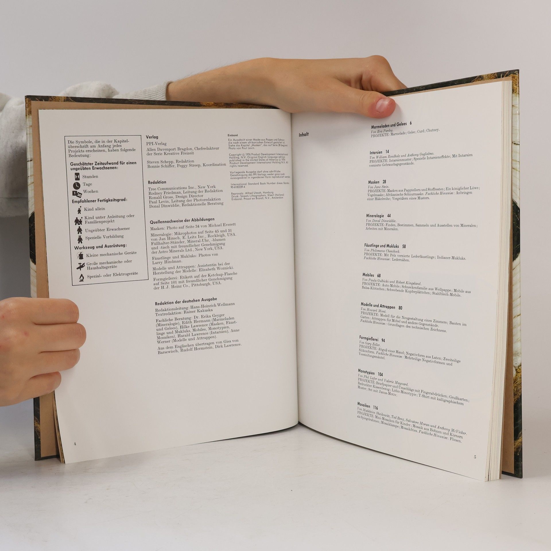 Hans-Heinrich Wellmann Kreative Freizeit. Marmeladen und Gelees / Intarsien / Masken / Mineralogie / Fäustlinge und Mukluks / Mobiles / Modelle und Attrappen / Formgießerei / Monotypien / Mosaiken