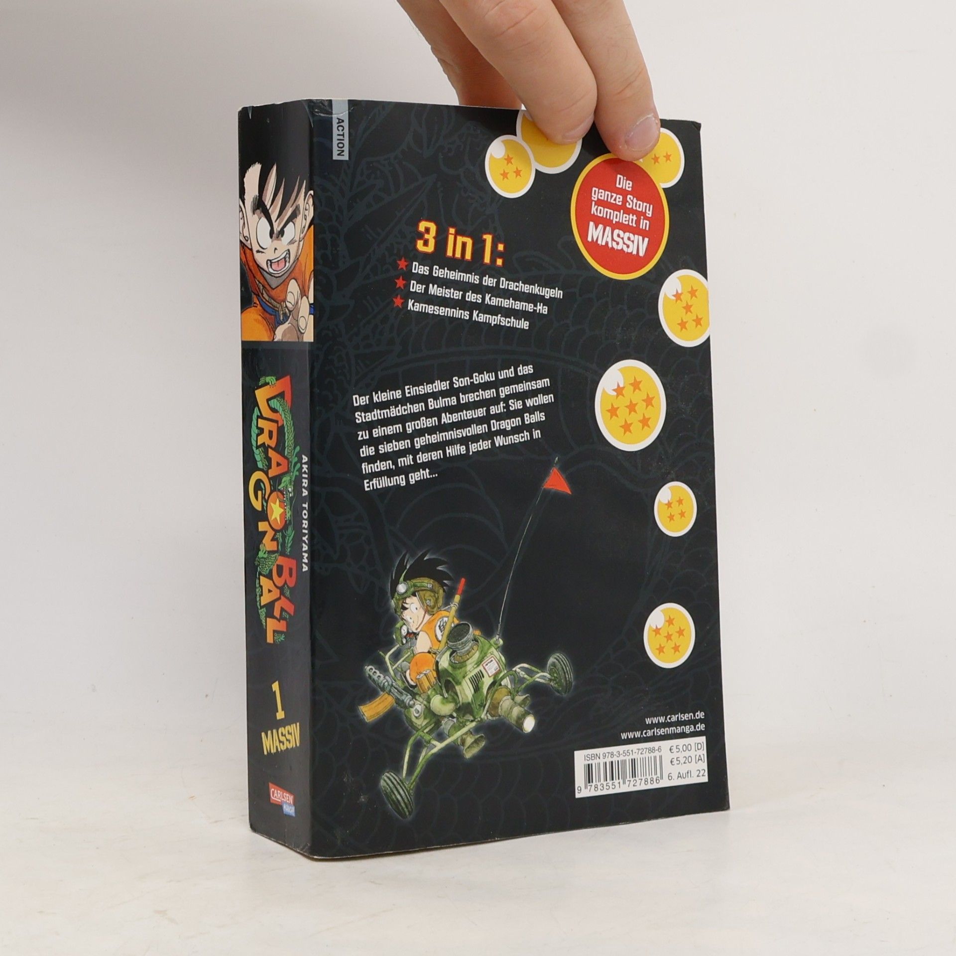 Akira Toriyama Dragon Ball Massiv 1 (3in1): Das Geheimnis der Drachenkugeln. Der Meister des Kamehame-Ha. Kamesennins Kampfschule