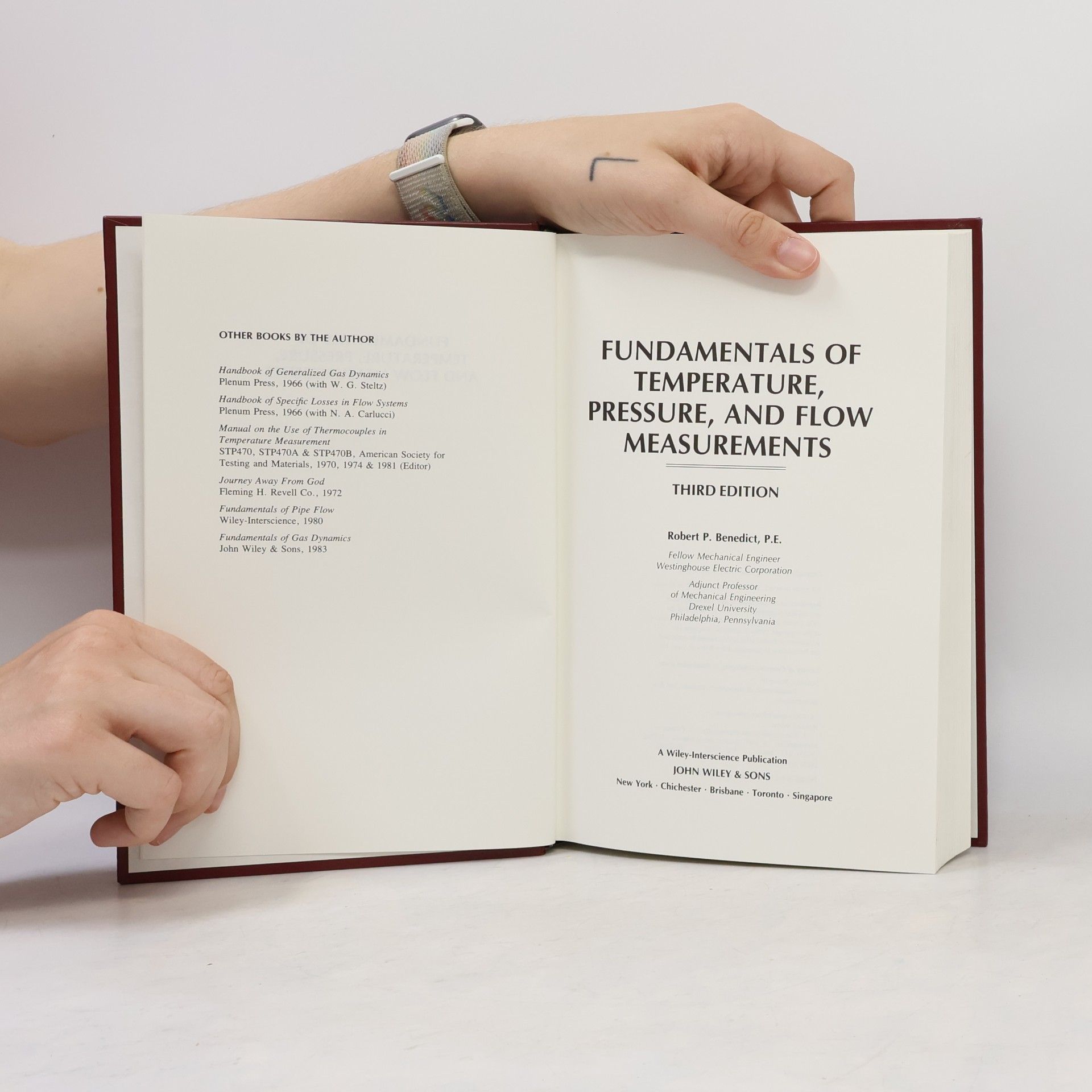 Robert P. Benedict Fundamentals of Temperature, Pressure, and Flow Measurements