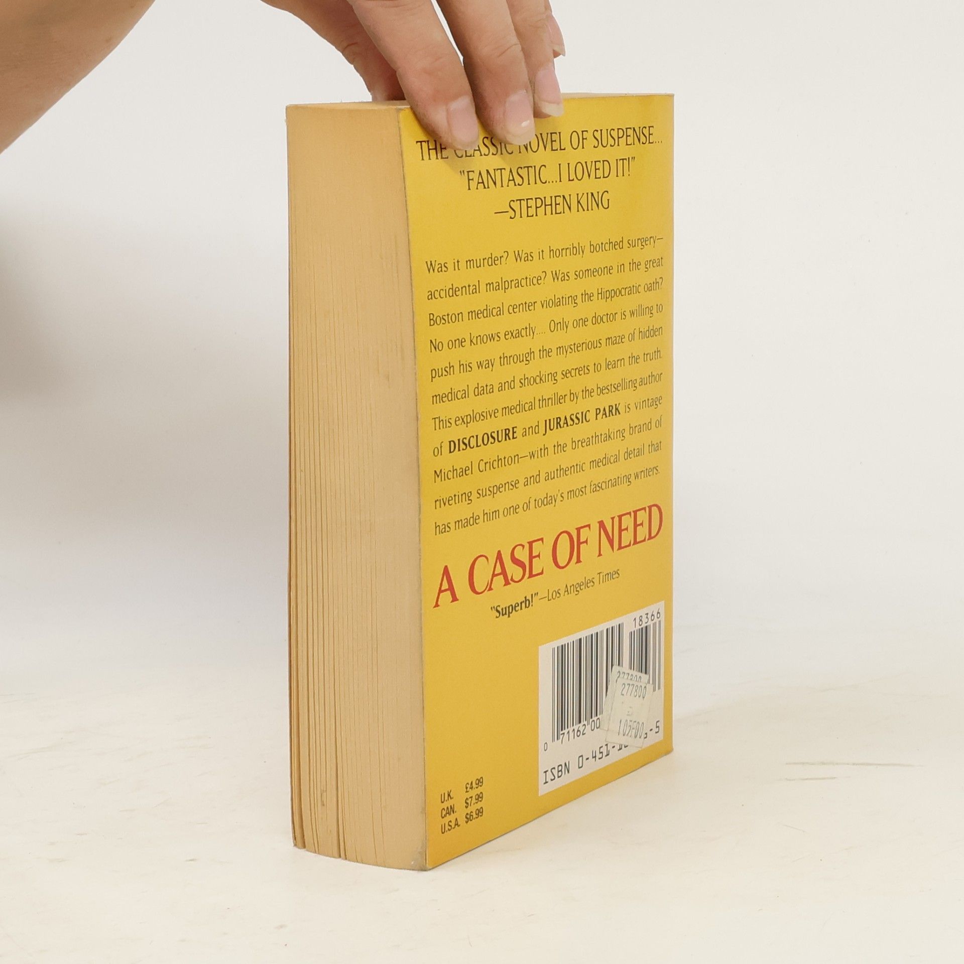 Michael Crichton A Case of Need