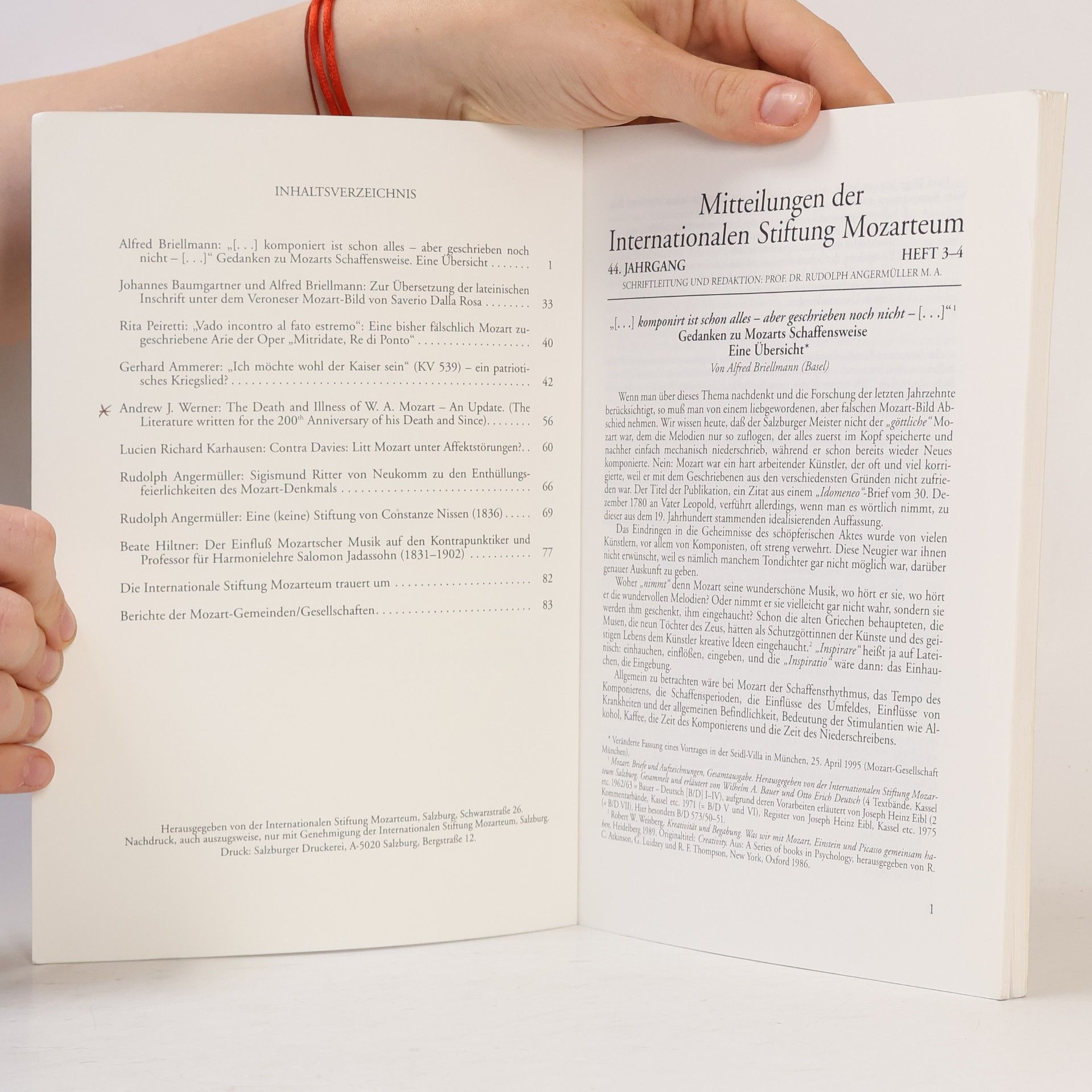 Autorenkollektiv Mitteilungen der Internationalen Stiftung Mozarteum