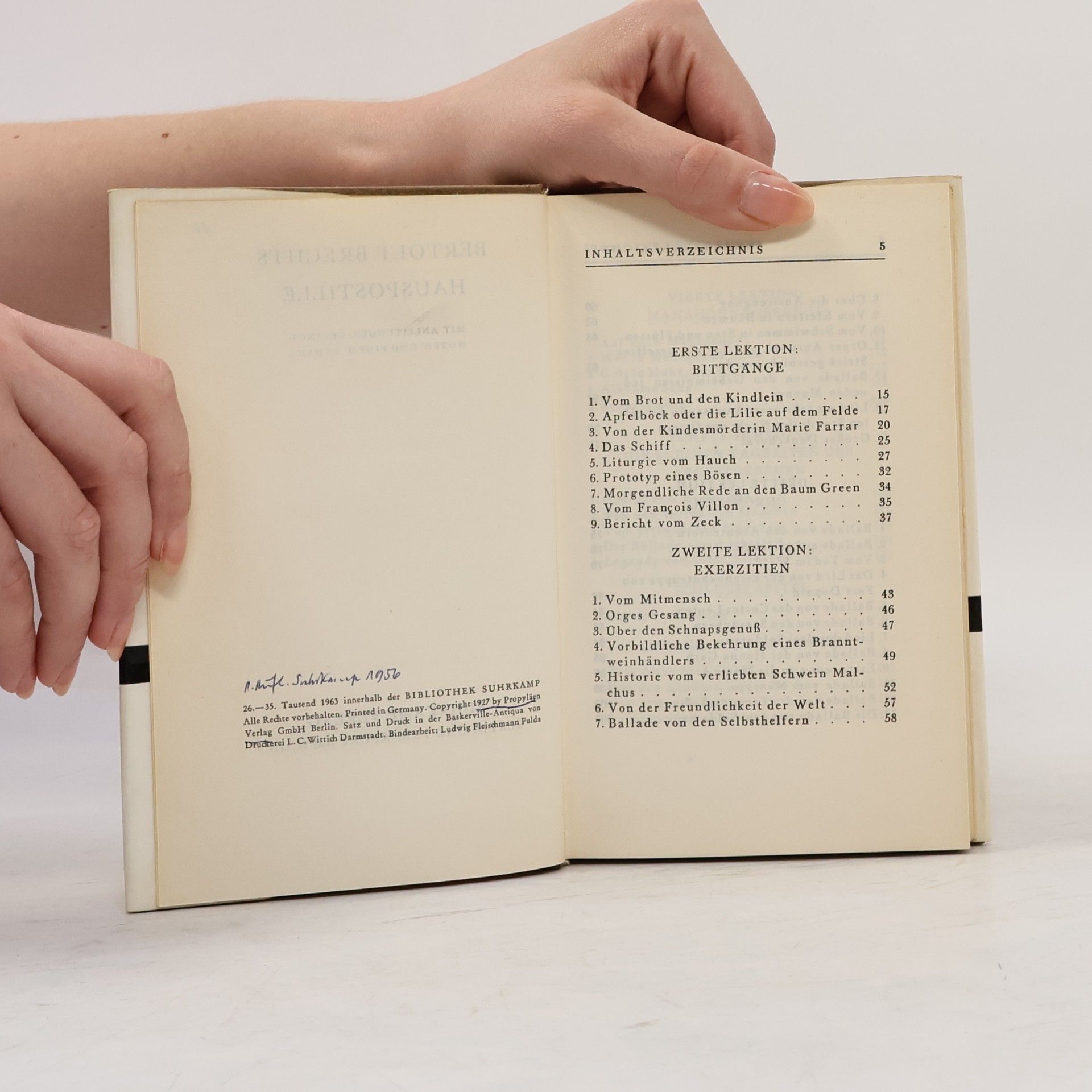 Bertolt Brecht Hauspostille