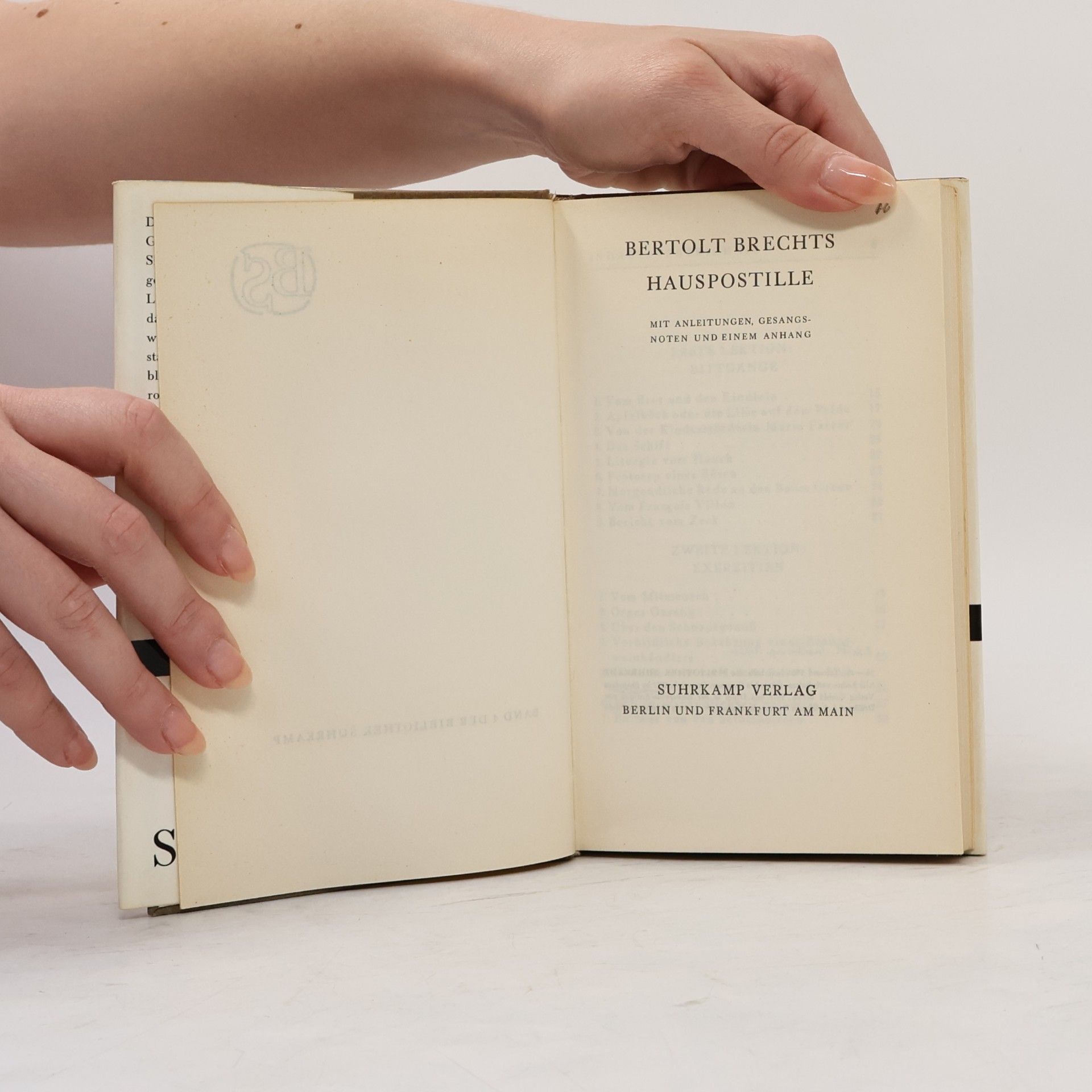Bertolt Brecht Hauspostille