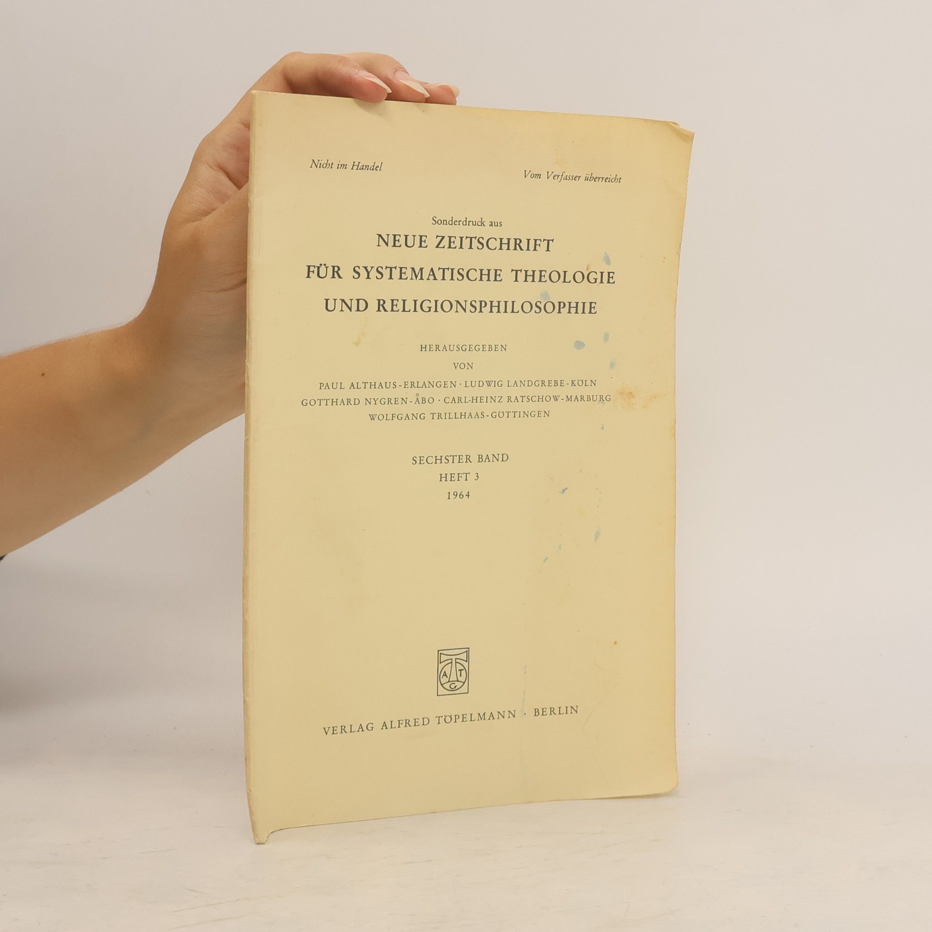Autorenkollektiv Neue Zeitschrift für systematische Theologie und Religionsphilosophie 6/3