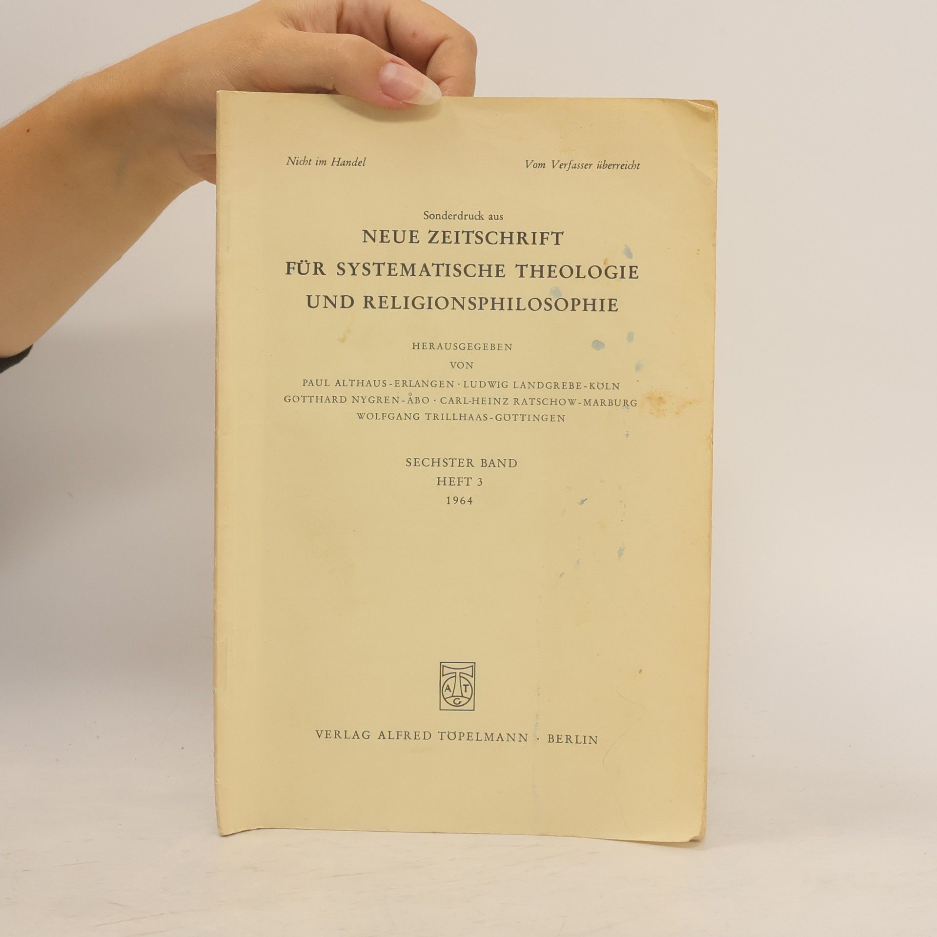 Autorenkollektiv Neue Zeitschrift für systematische Theologie und Religionsphilosophie 6/3