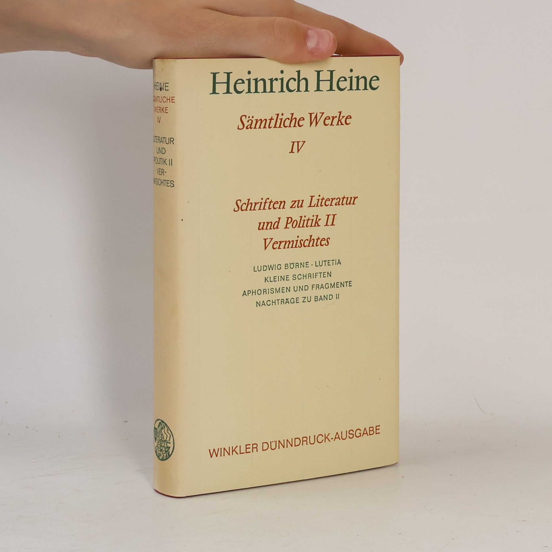 Heinrich Heine Sämtliche Werke IV