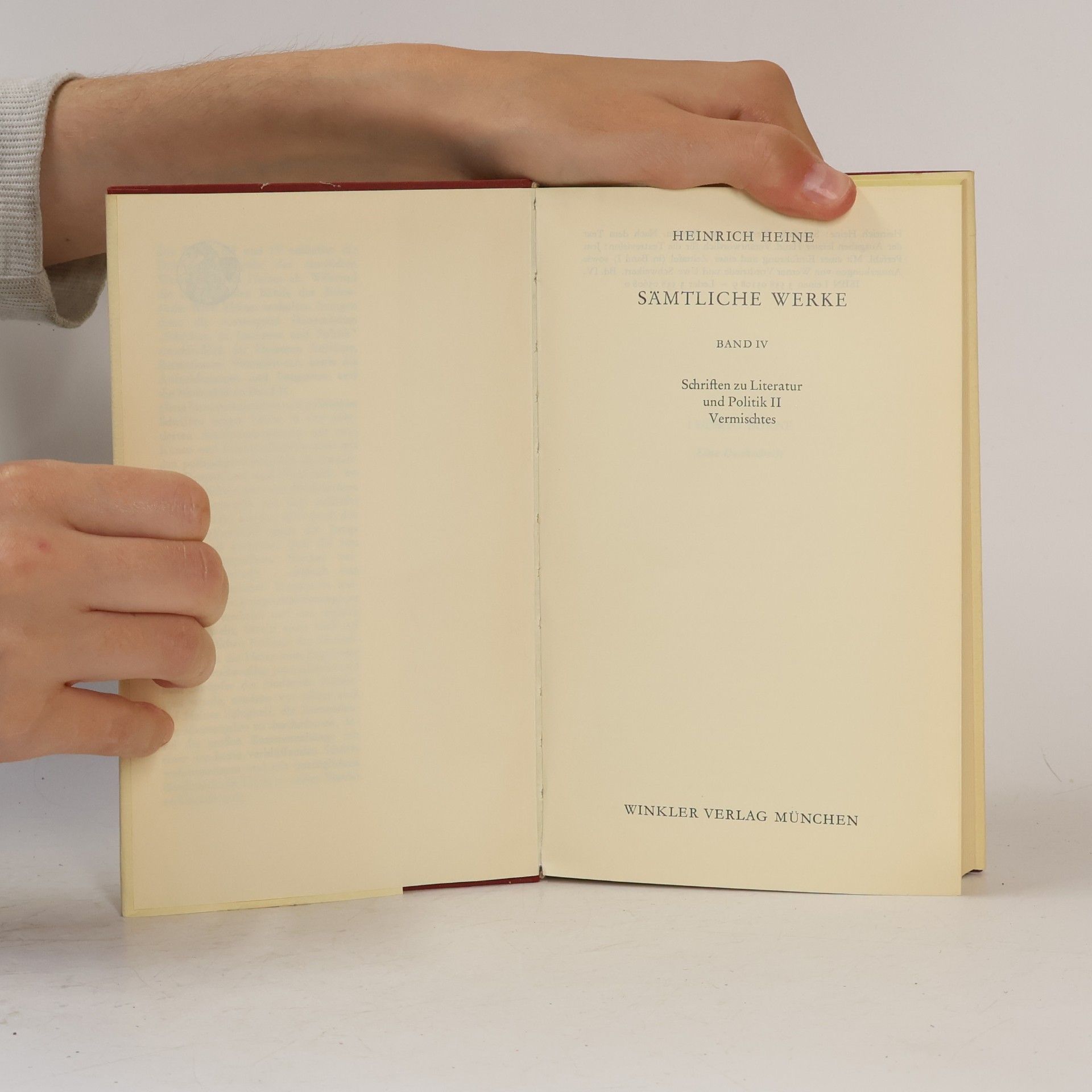 Heinrich Heine Sämtliche Werke IV