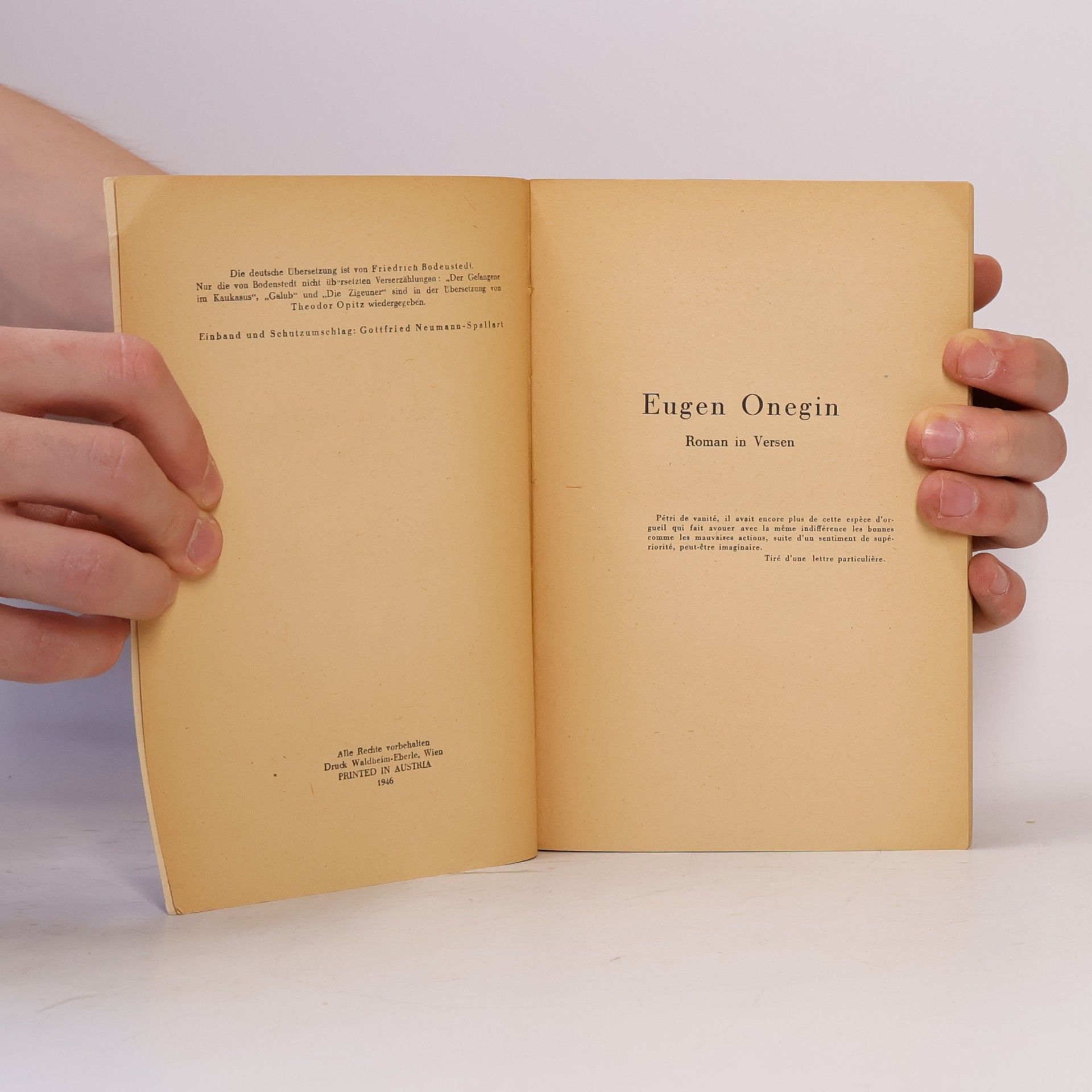 Alexander Sergejewitsch Puschkin Evgen Onegin