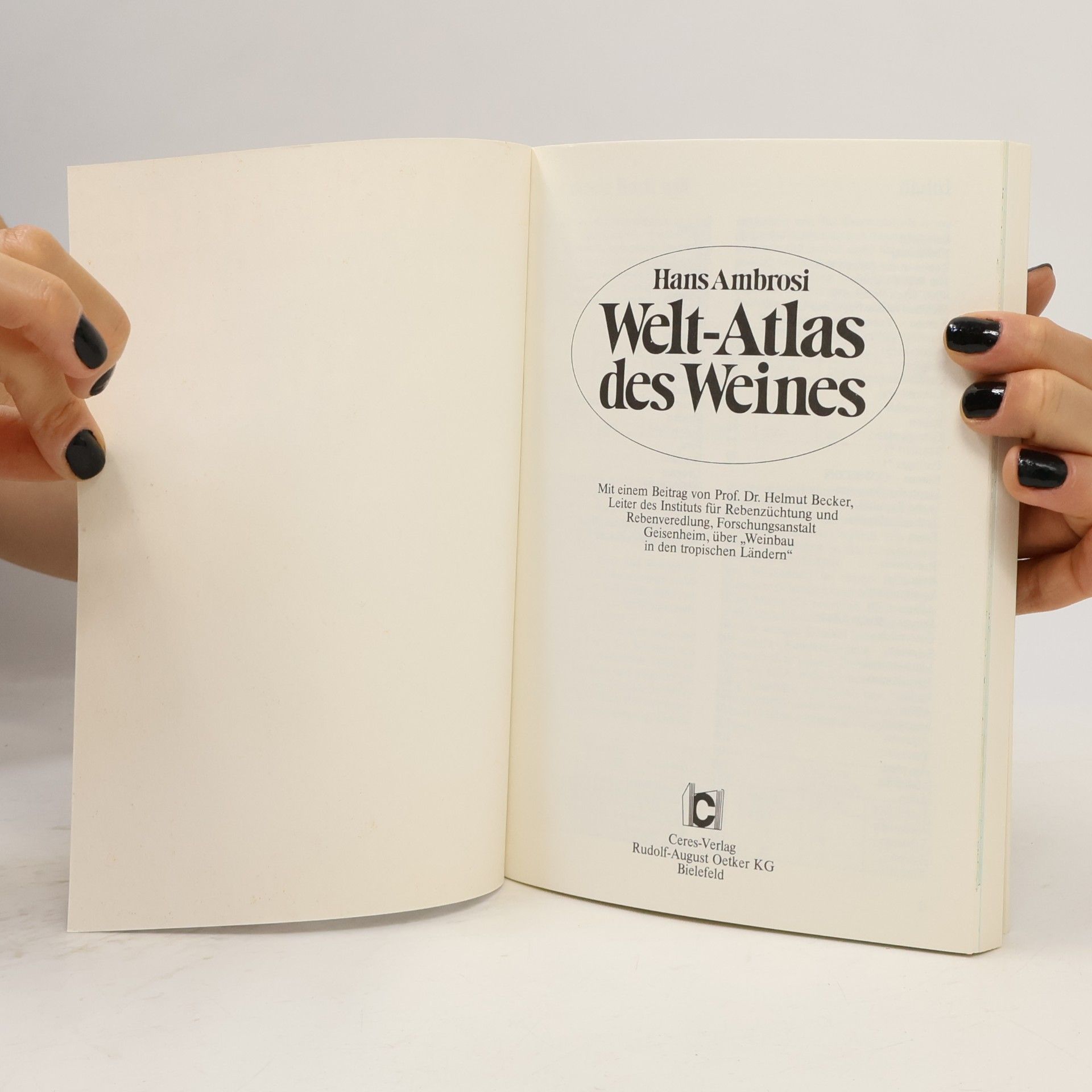 Hans Ambrosi Welt-Atlas des Weines.