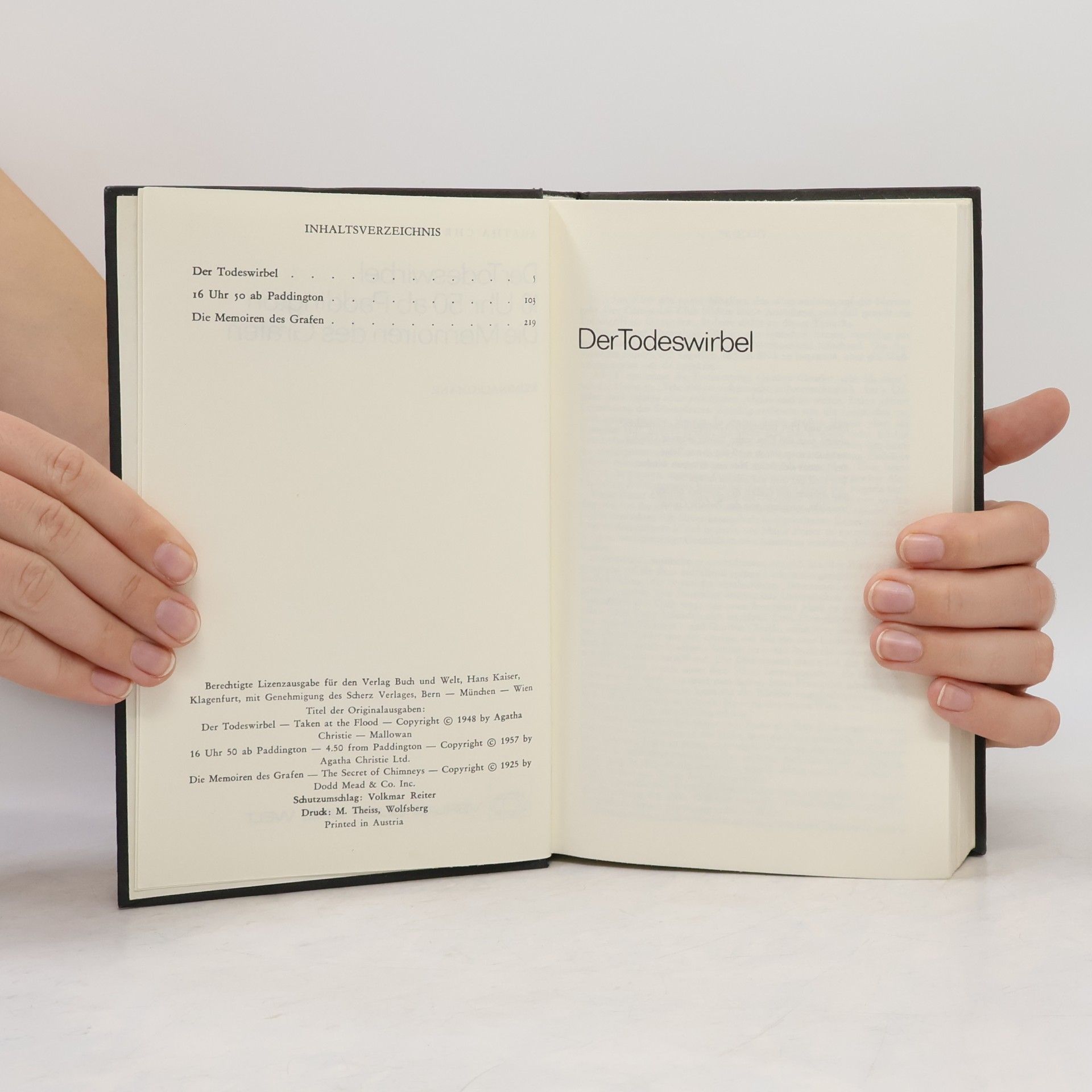 Agatha Christie Der Todeswirbel. 16 Uhr 50 ab Paddington. Die Memoiren des Grafen