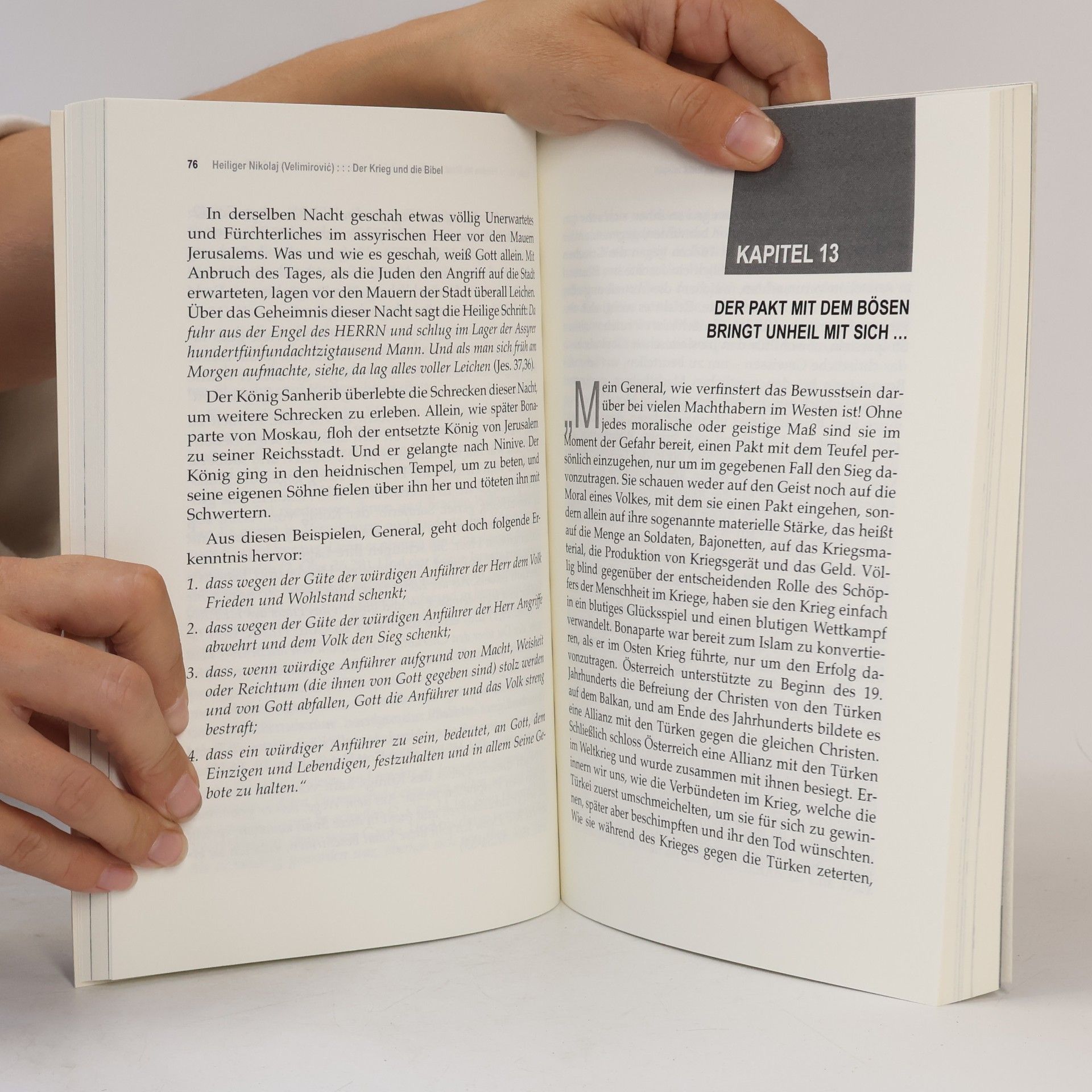 Nikolaj Velimirović Der Krieg und die Bibel