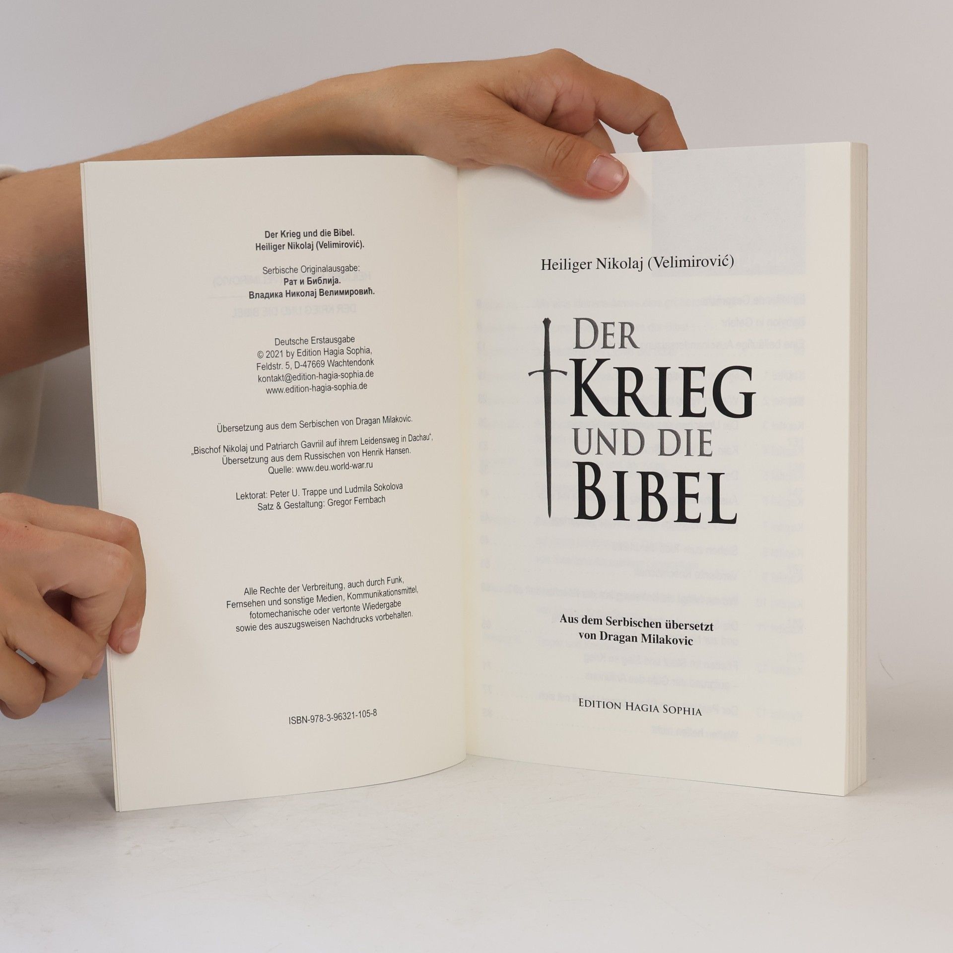 Nikolaj Velimirović Der Krieg und die Bibel