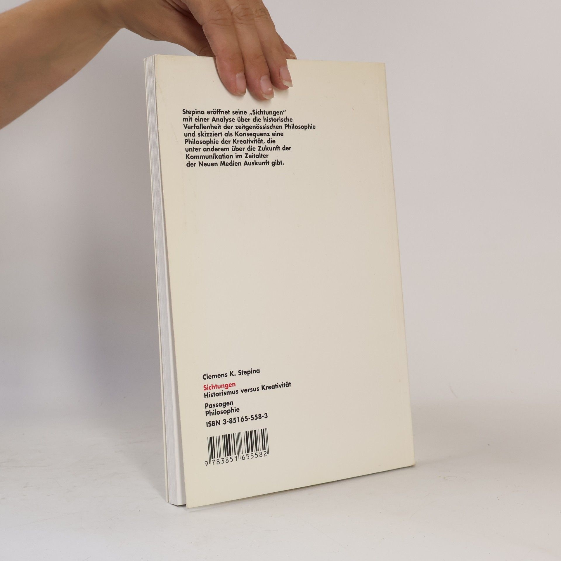 Clemens K. Stepina Passagen Philosophie: Sichtungen