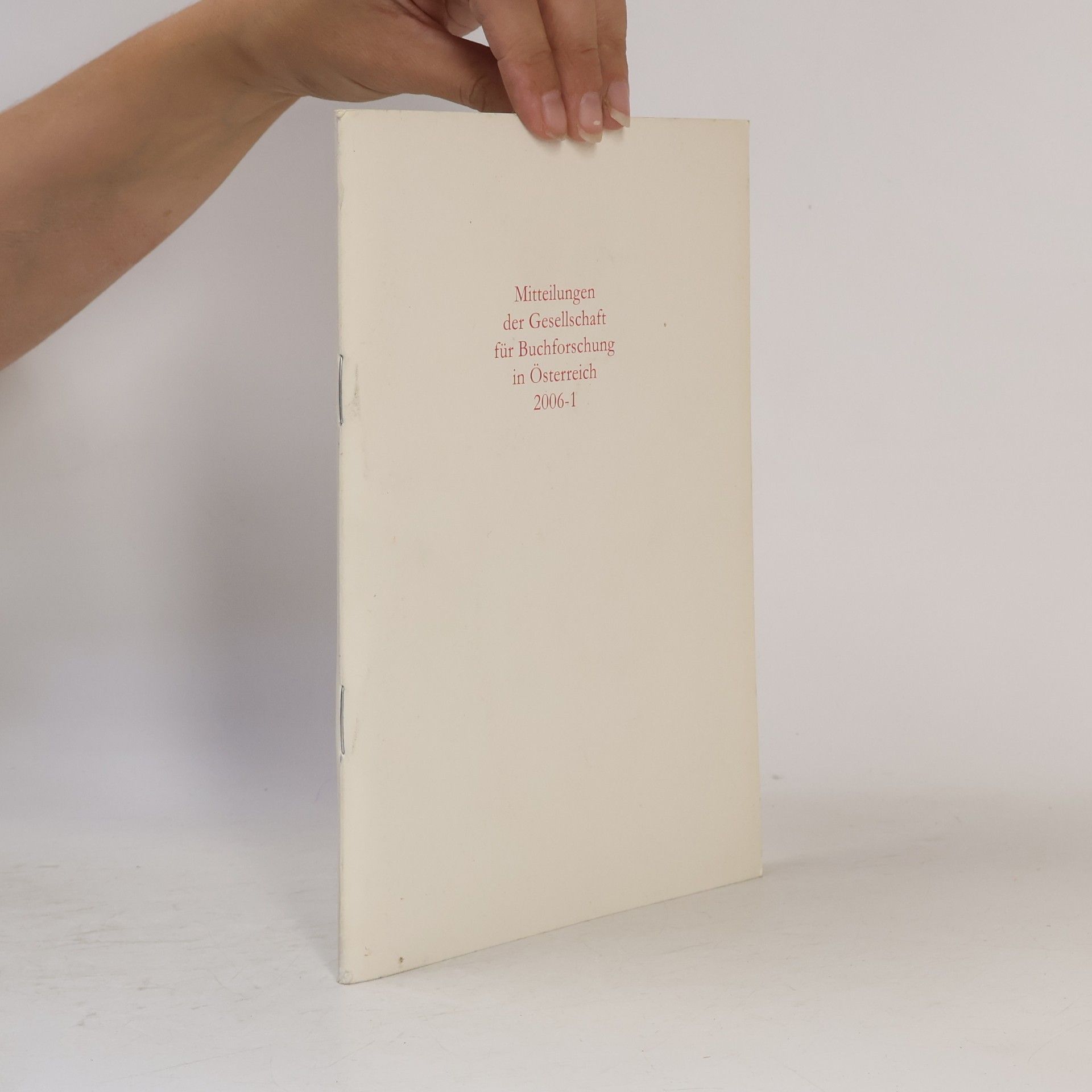 kolektiv Mitteilungen der Gesellschaft für Buchforschung in Österreich 2006-1