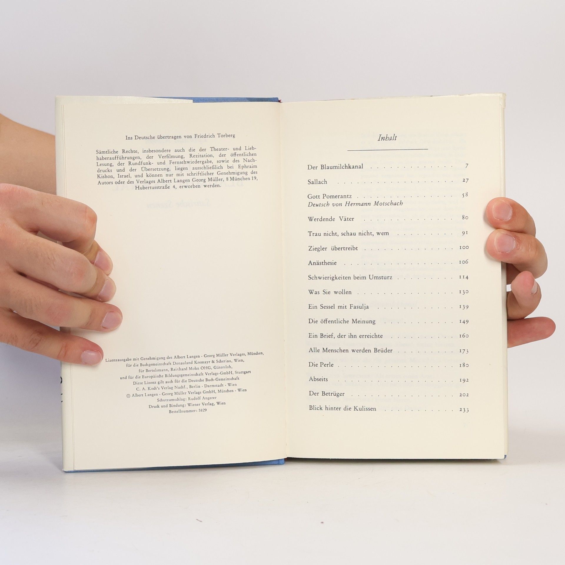 Ephraim Kishon Der Blaumilchkanal