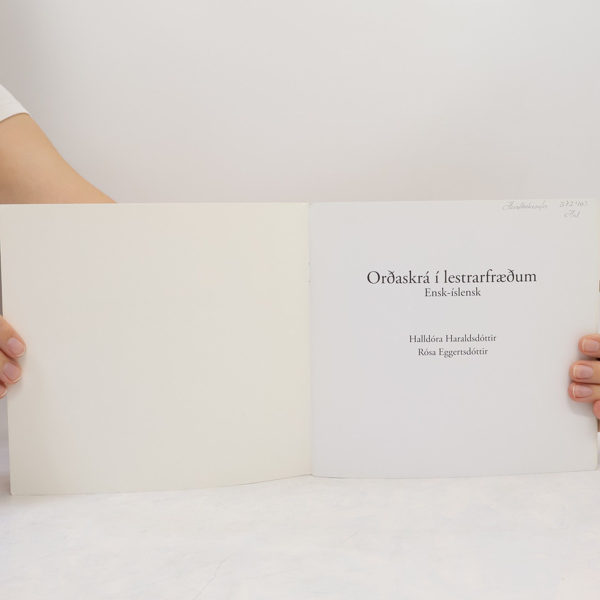 Halldóra Haraldsdóttir Orðaskrá í lestrarfræðum: handbók