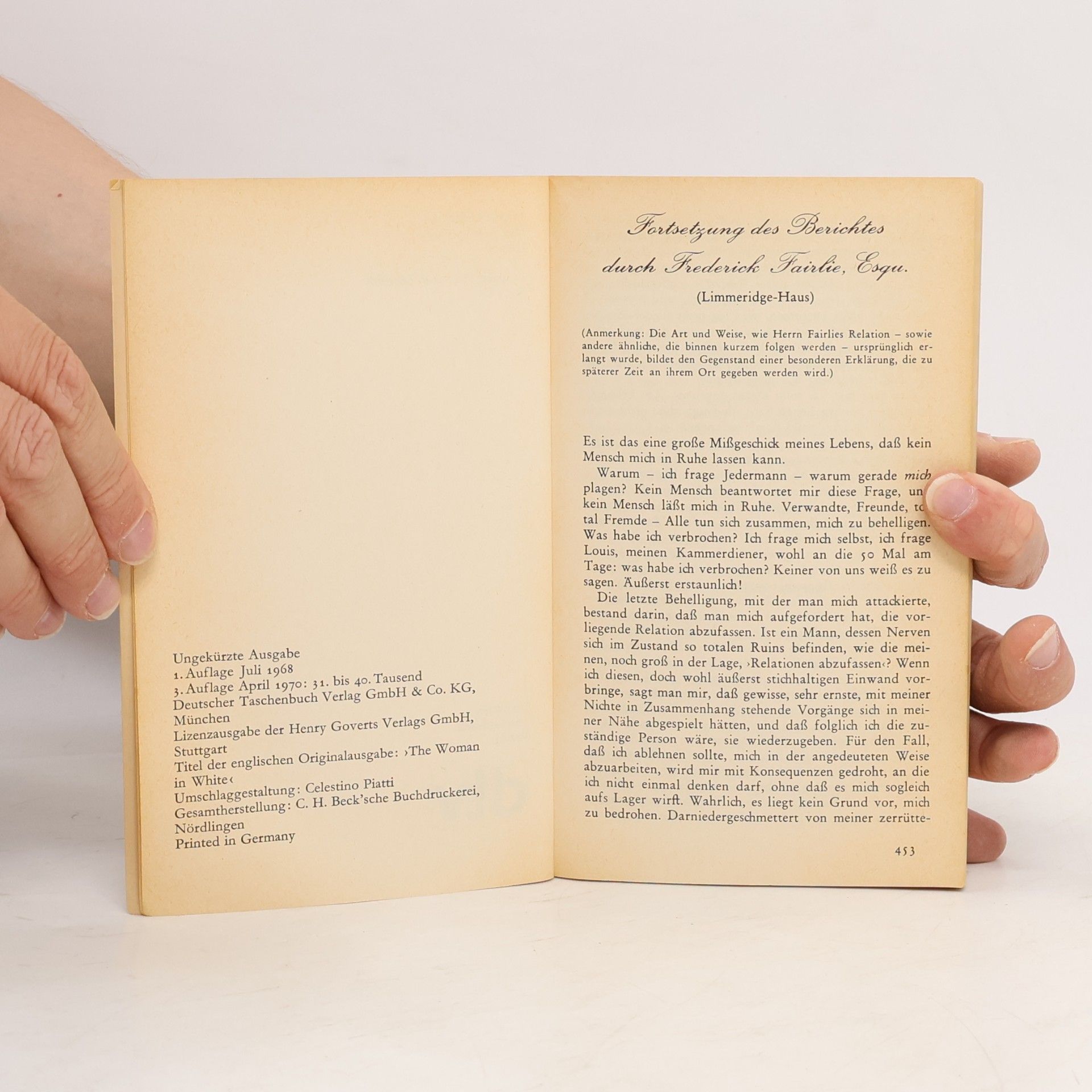 Wilkie Collins Die Frau in Weiss Band II