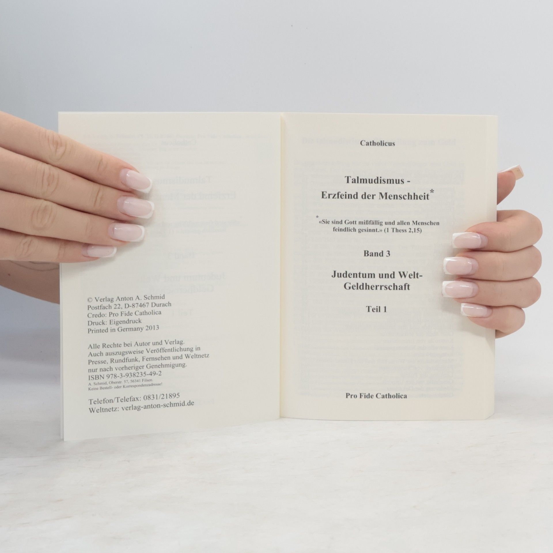 Various authors Talmudismus – Erzfeind der Menschheit Band 3, Teil 1