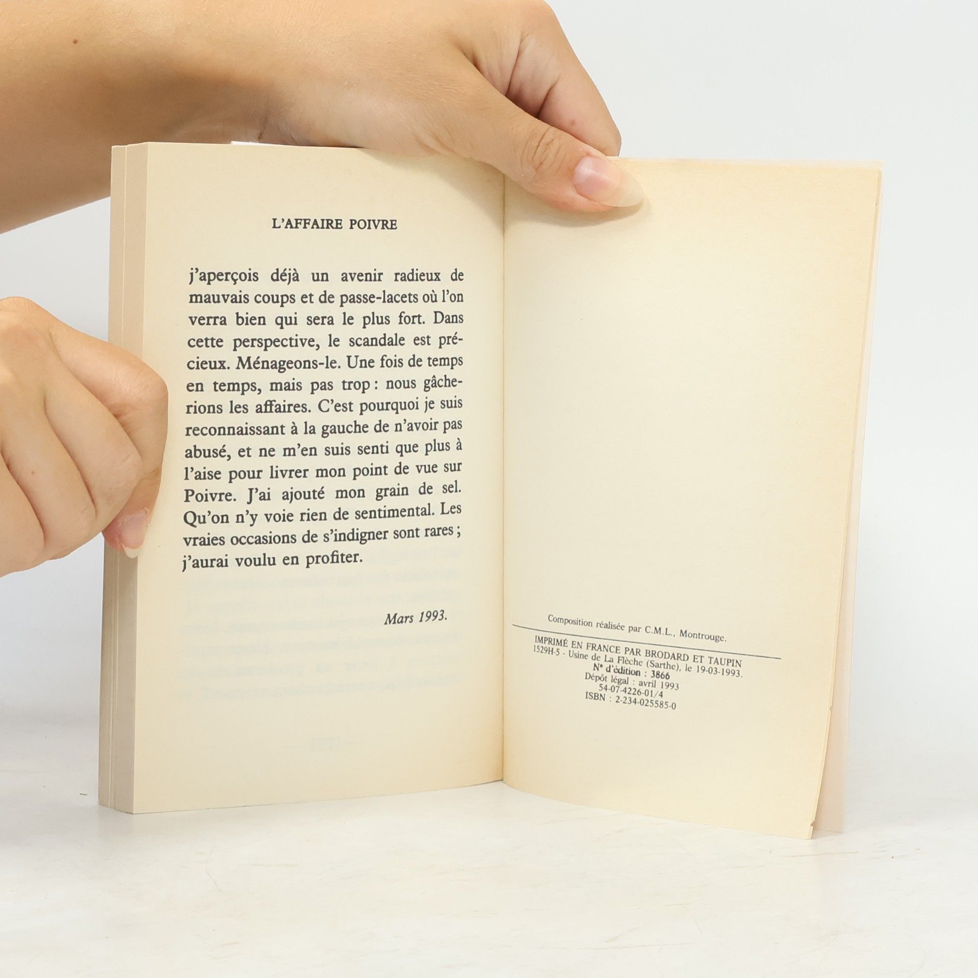 Stéphane Denis L'Affaire Poivre
