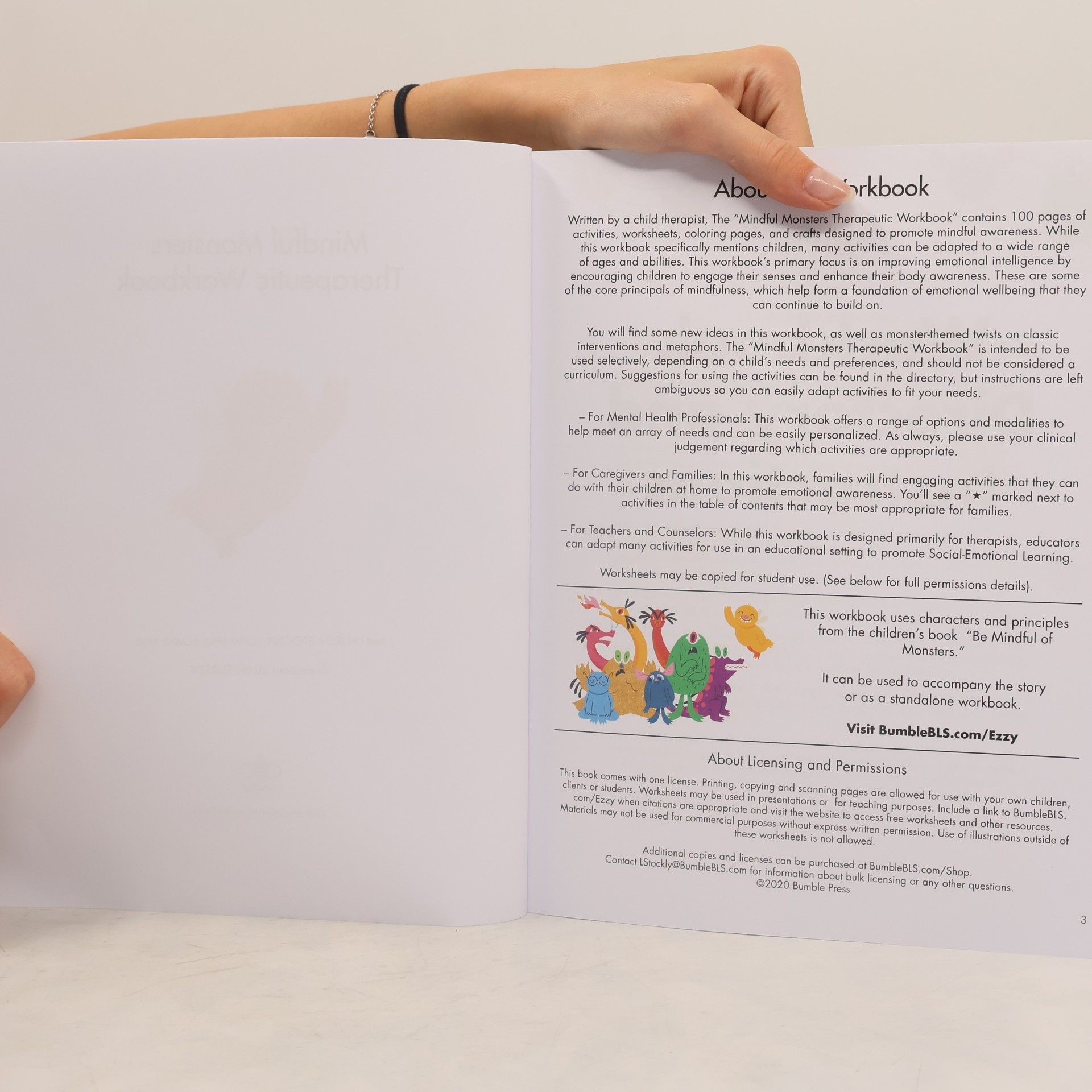 Lauren Stockly Mindful Monsters Therapeutic Workbook