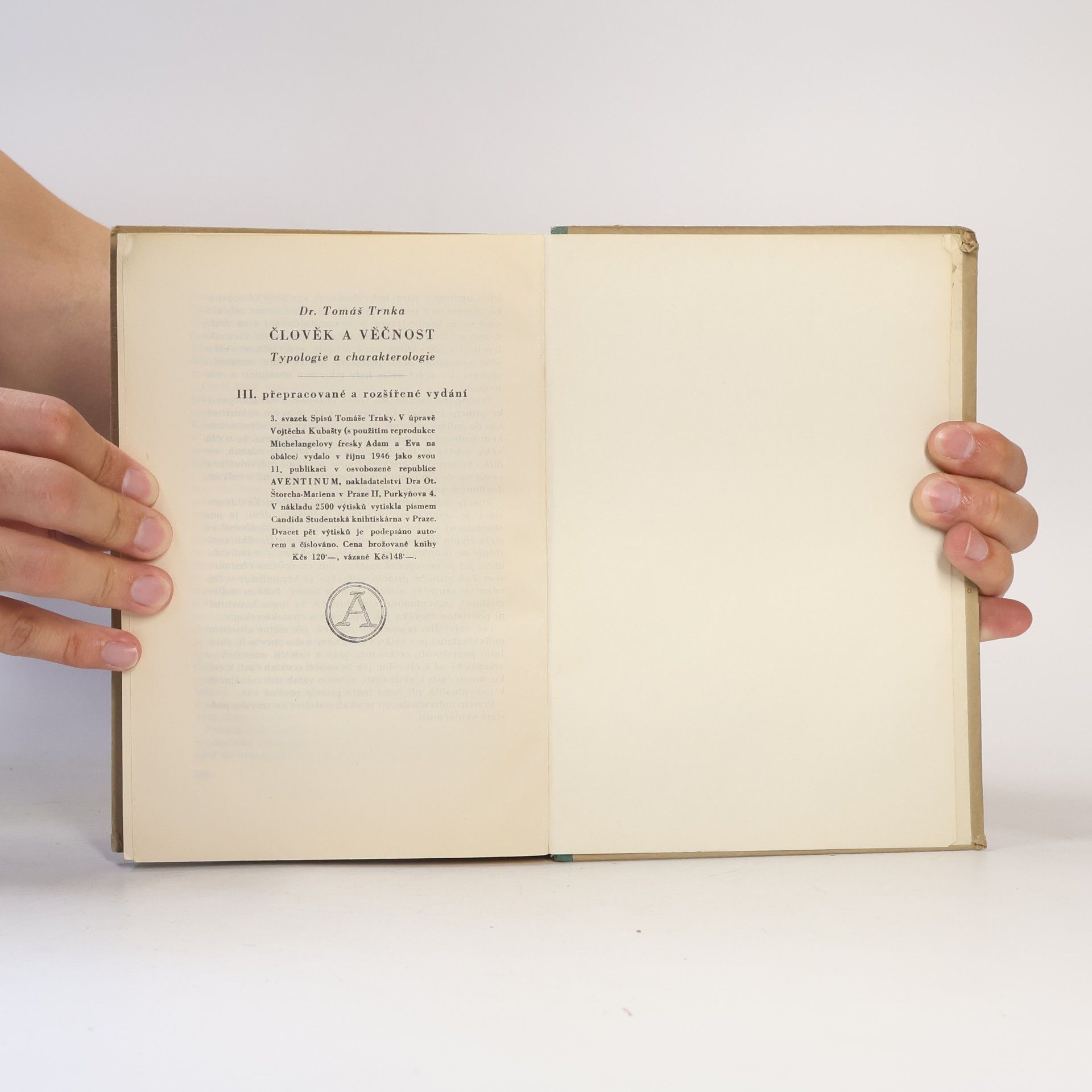 Trnka Tomáš Člověk a věčnost. Typologie a charakterologie