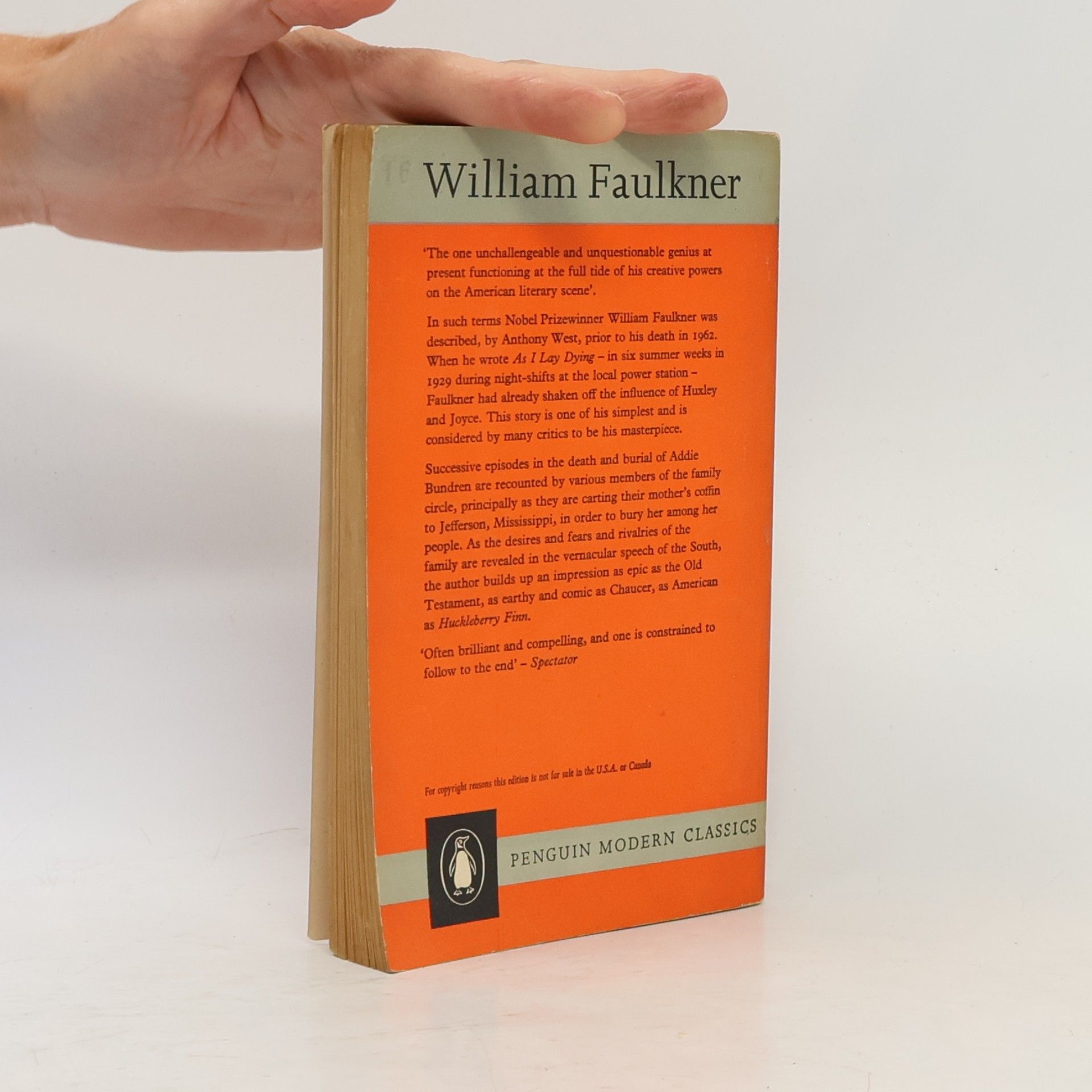 William Faulkner As I Lay Dying