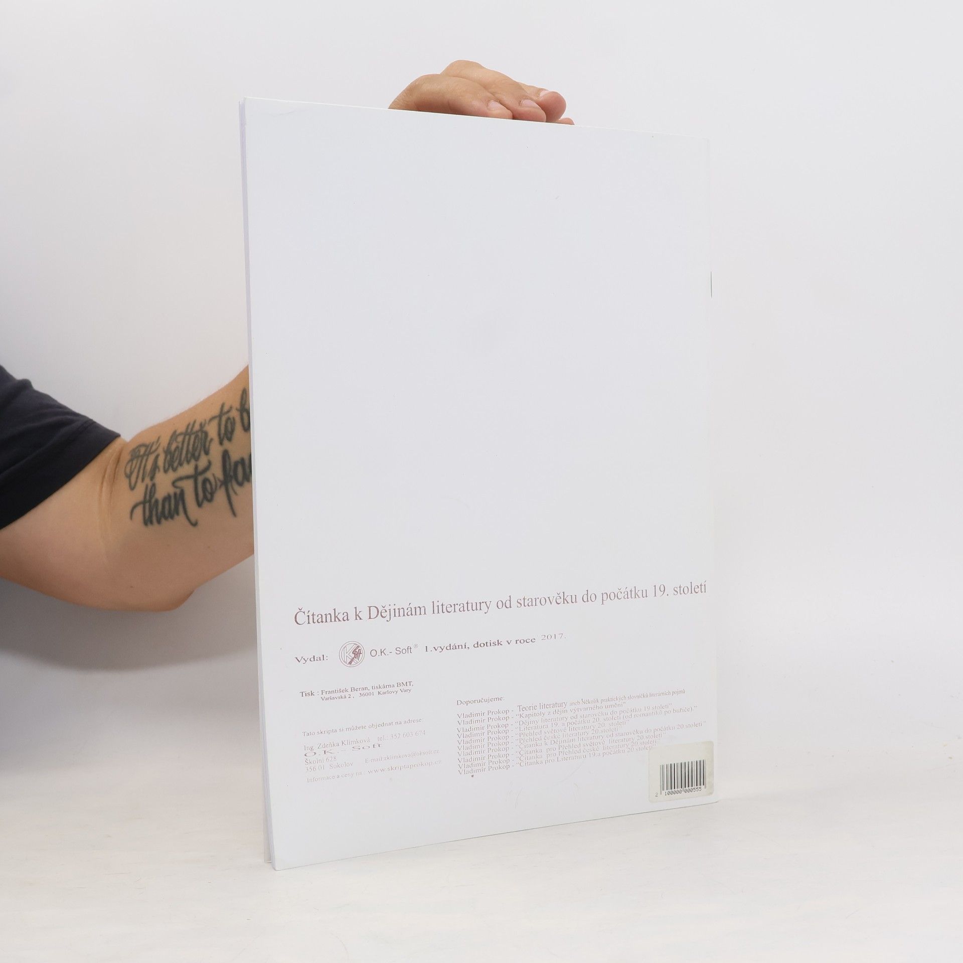 Vladimír Prokop Čítanka k Dějinám literatury od starověku do počátku 19. století
