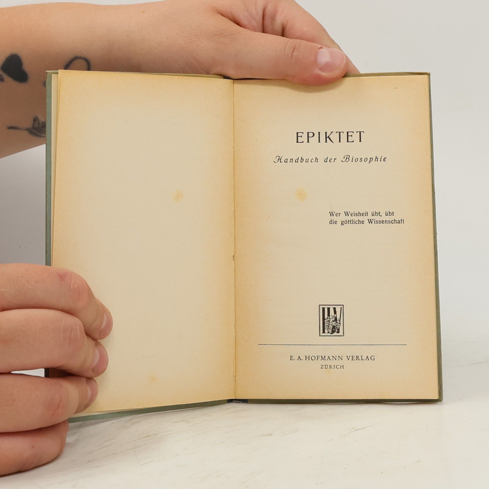 Epictetus Handbuch der Biosophie