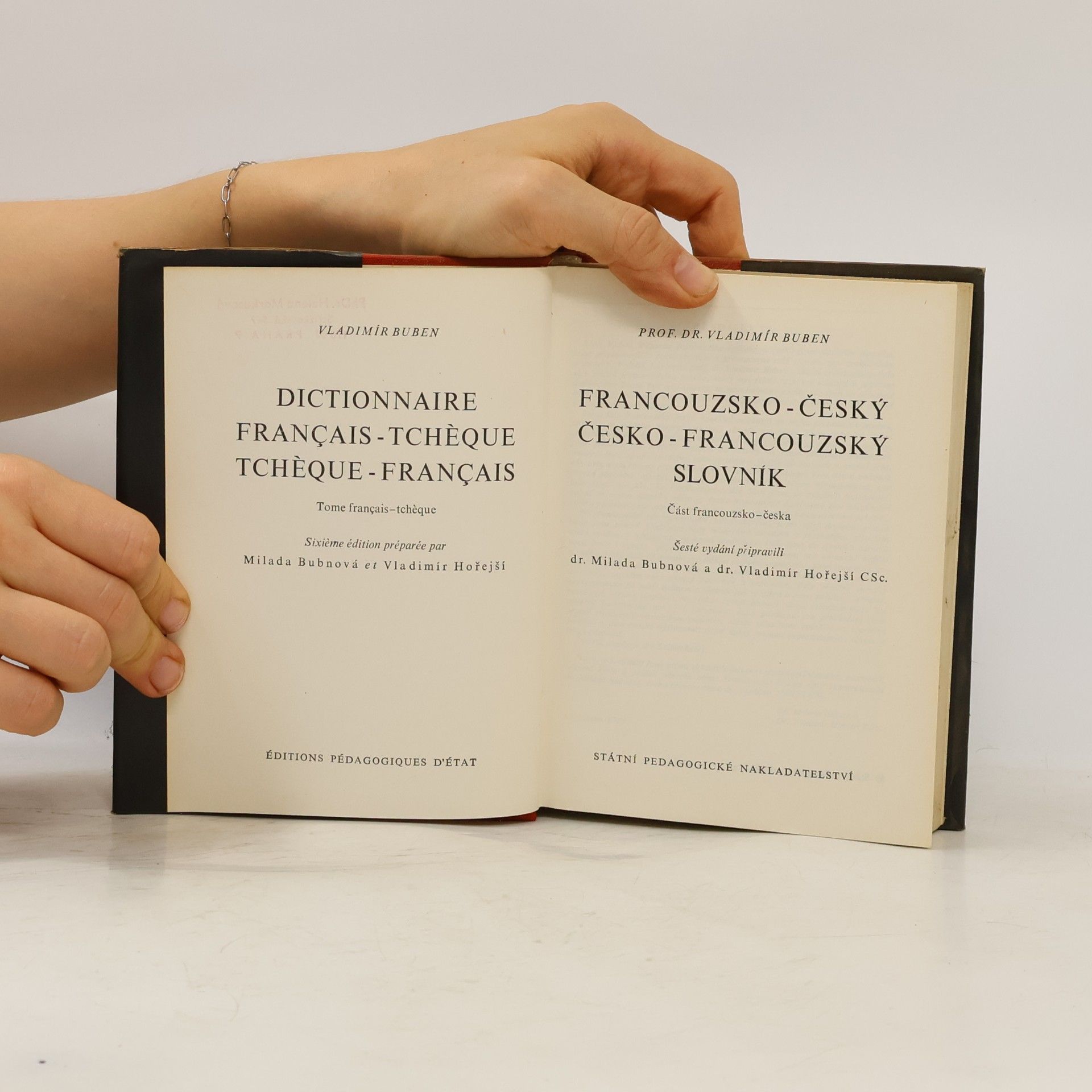 Milada Bubnová Francouzsko-český, česko-francouzský slovník. Část francouzsko-česká