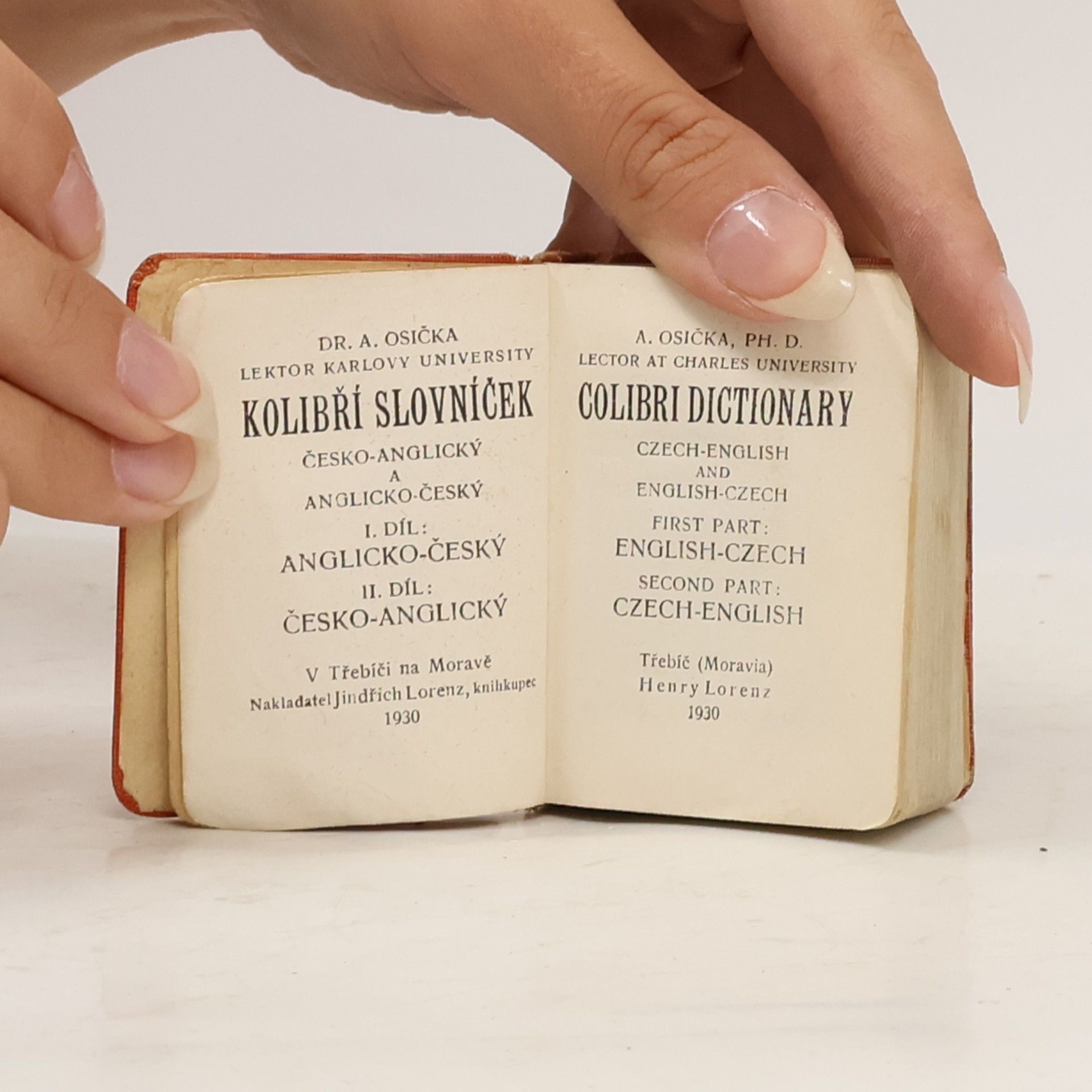 Antonín Osička Kolibří slovníček česko-anglický a anglicko-český