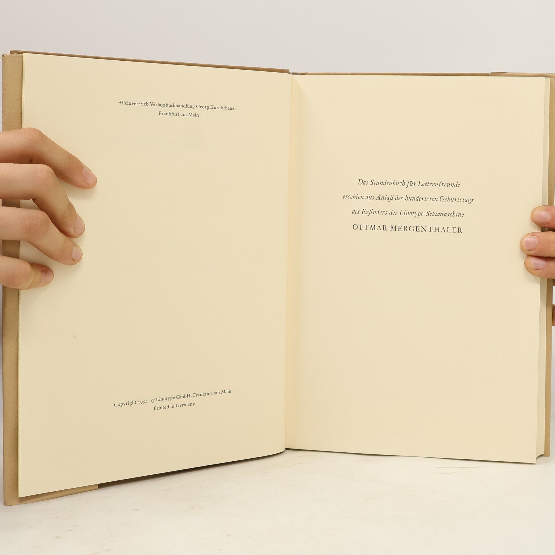 Horst Kliemann Stundenbuch für Letternfreunde