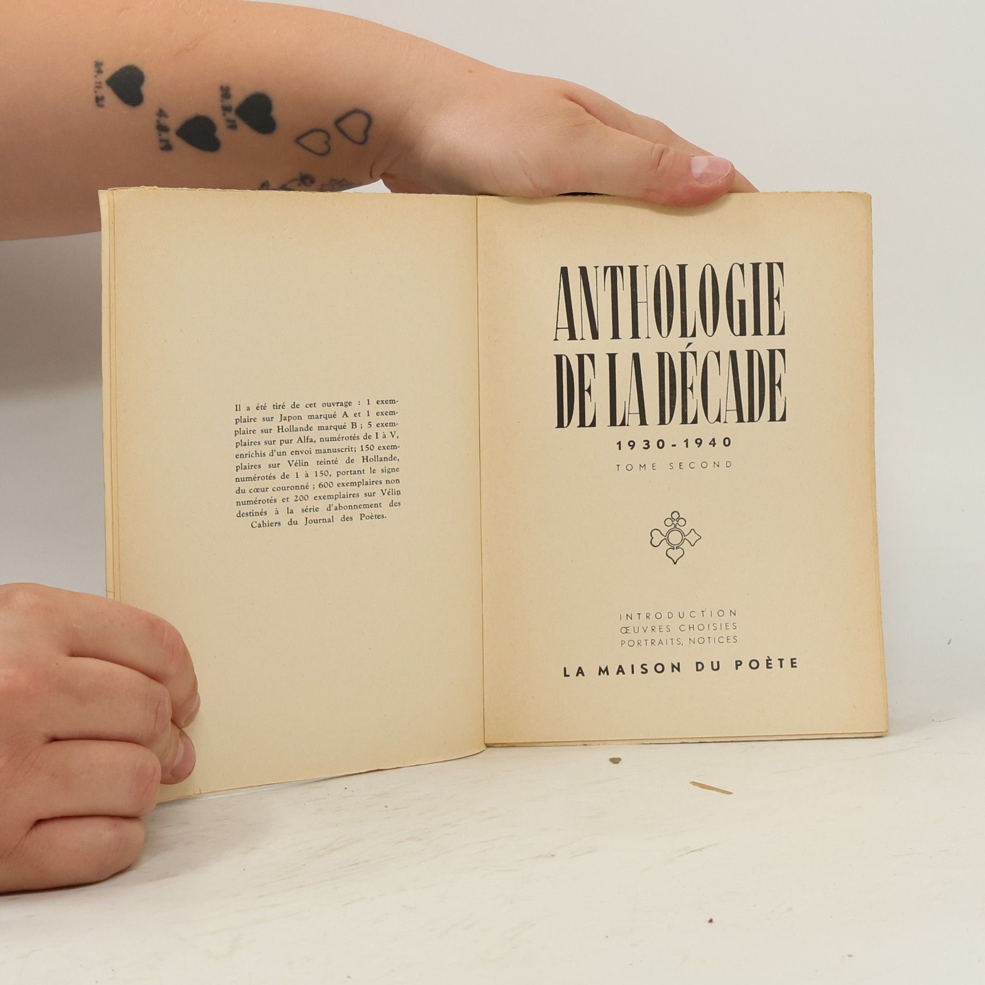 AA.VV. Anthologie de la Décade II. 1930-1940
