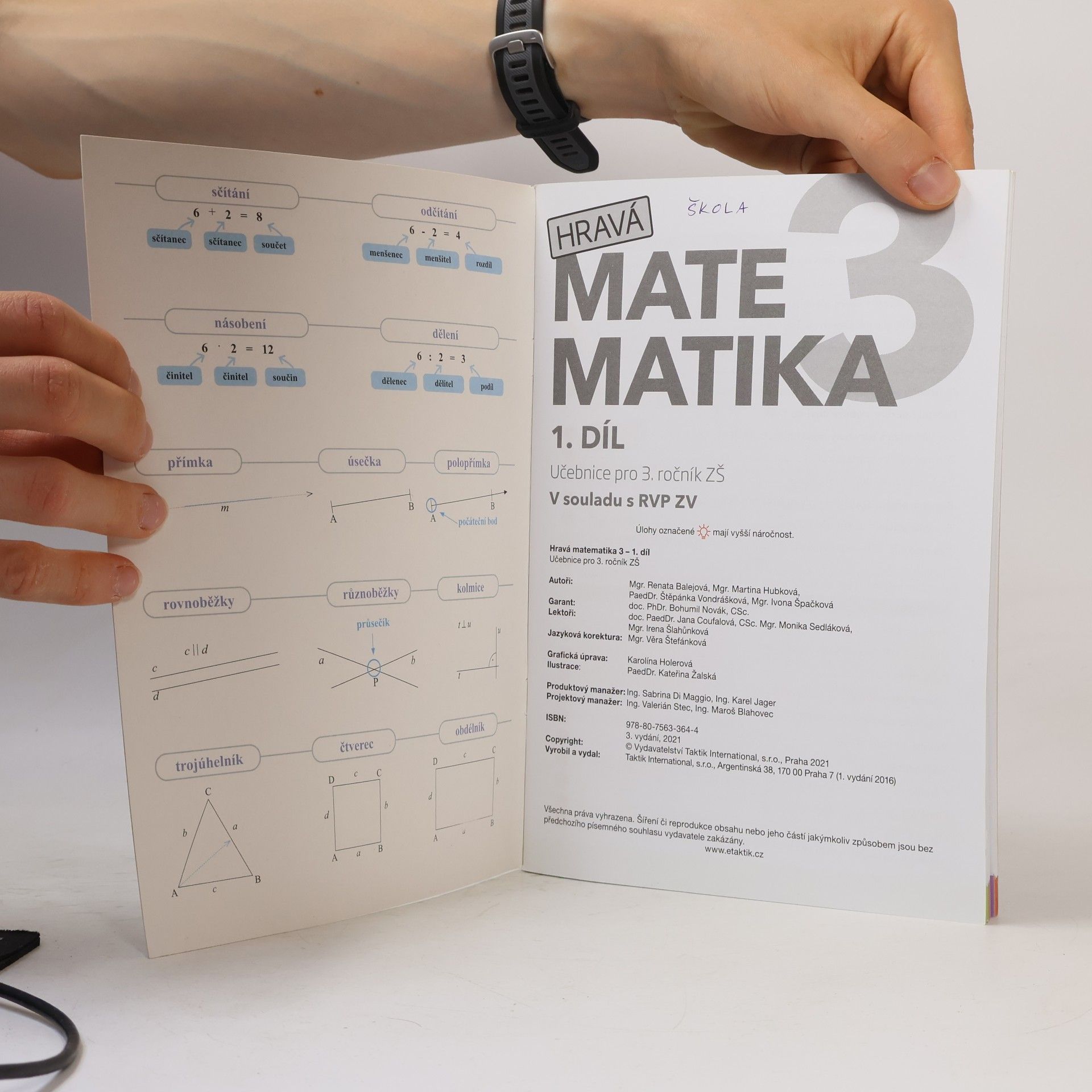 Renata Balejová Hravá matematika 3. Učebnice pro 3. ročník ZŠ. 1. díl