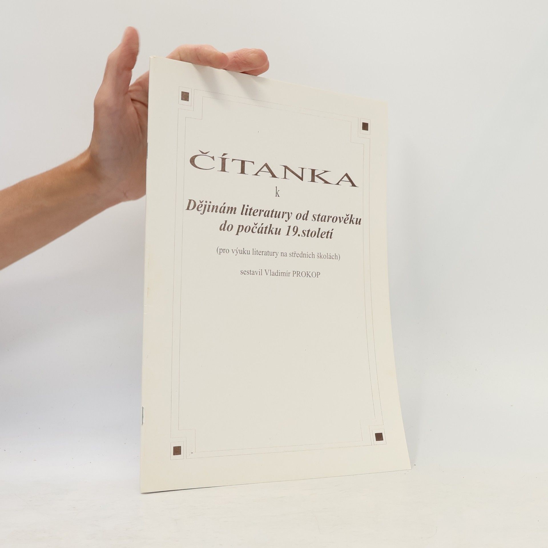 Čítanka k Dějinám literatury od starověku do počátku 19. století