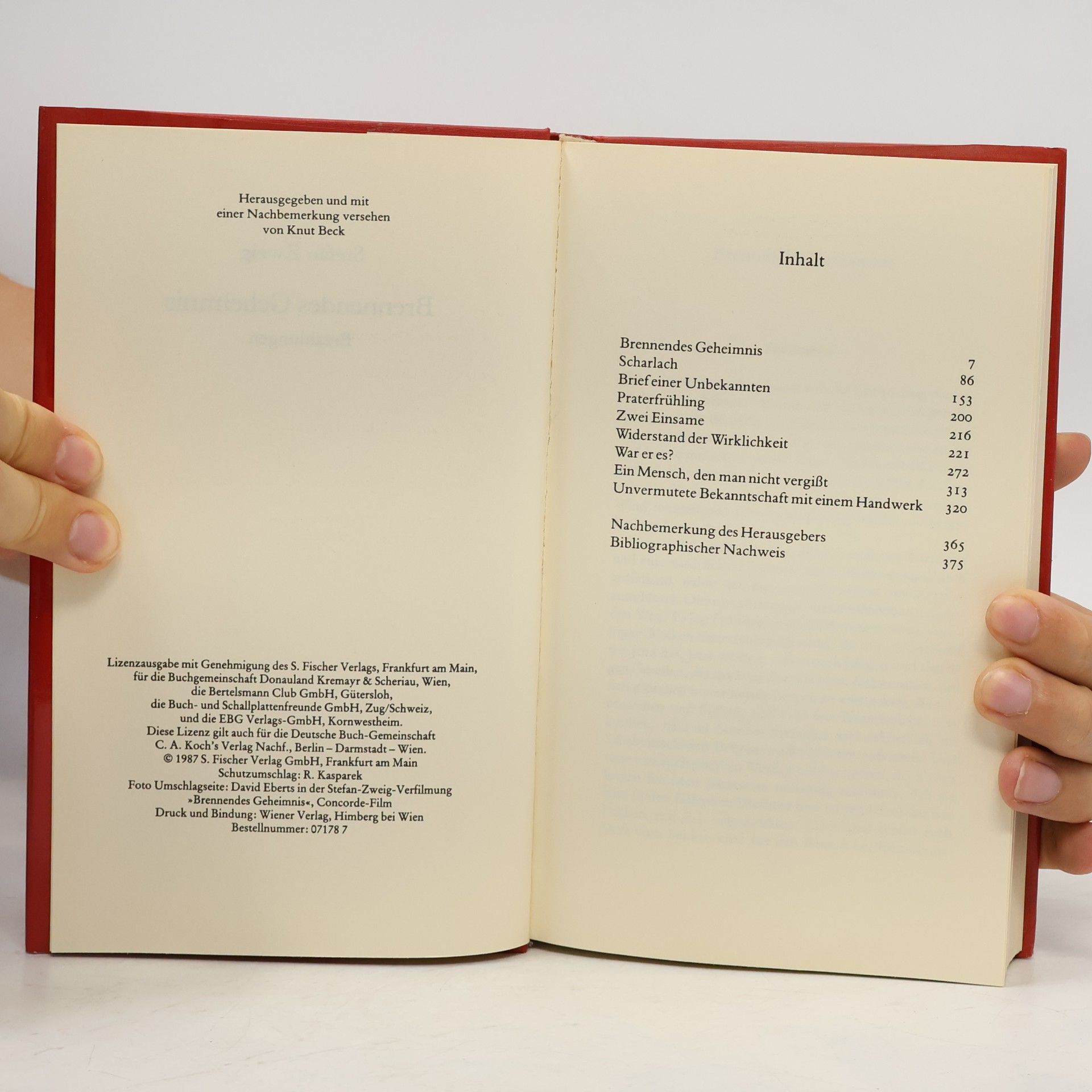 Stefan Zweig Brennendes Geheimnis