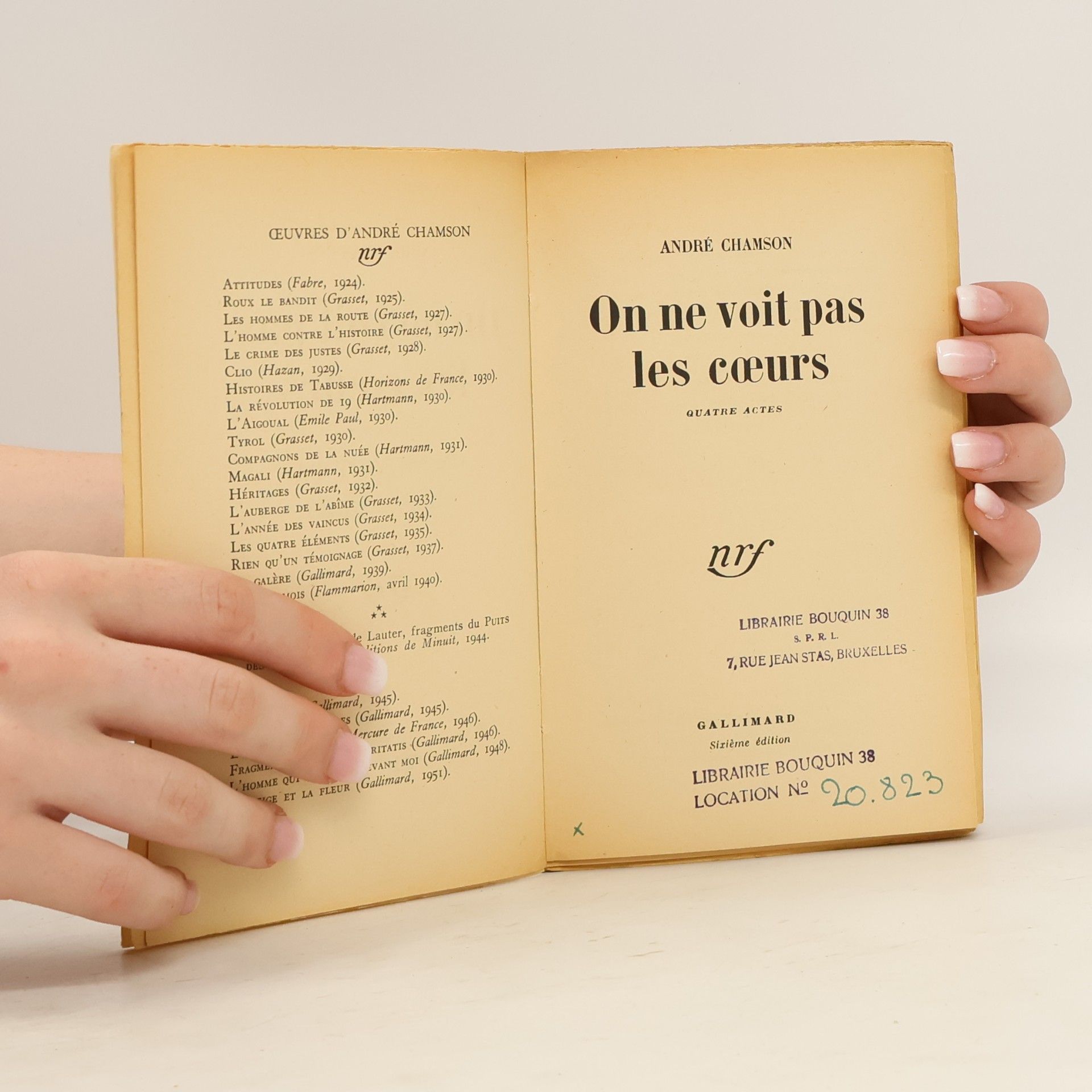 André Chamson On ne voit pas les cœurs