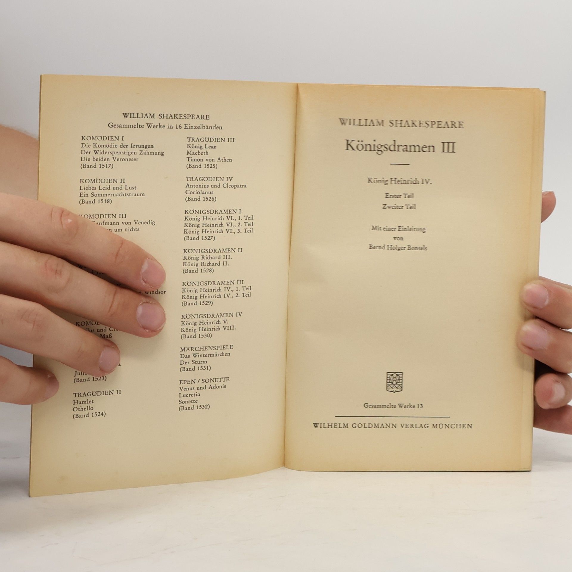 William Shakespeare Königsdramen III.