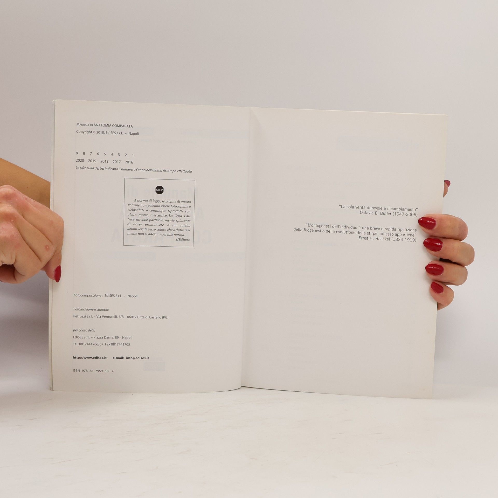 Erminio Giavini Manuale di anatomia comparata