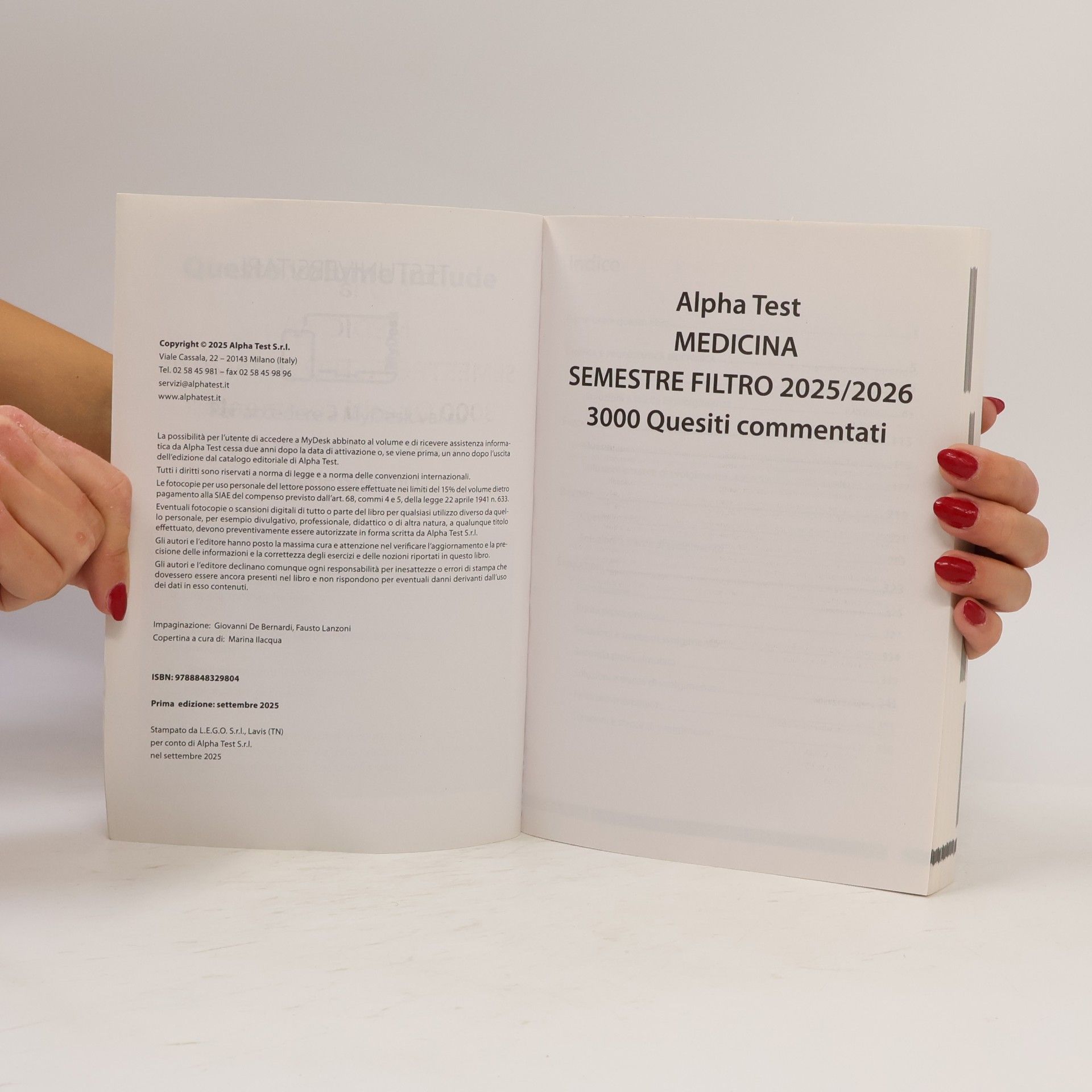 Alpha Test - 2025-2026: Medicina semestre filtro
