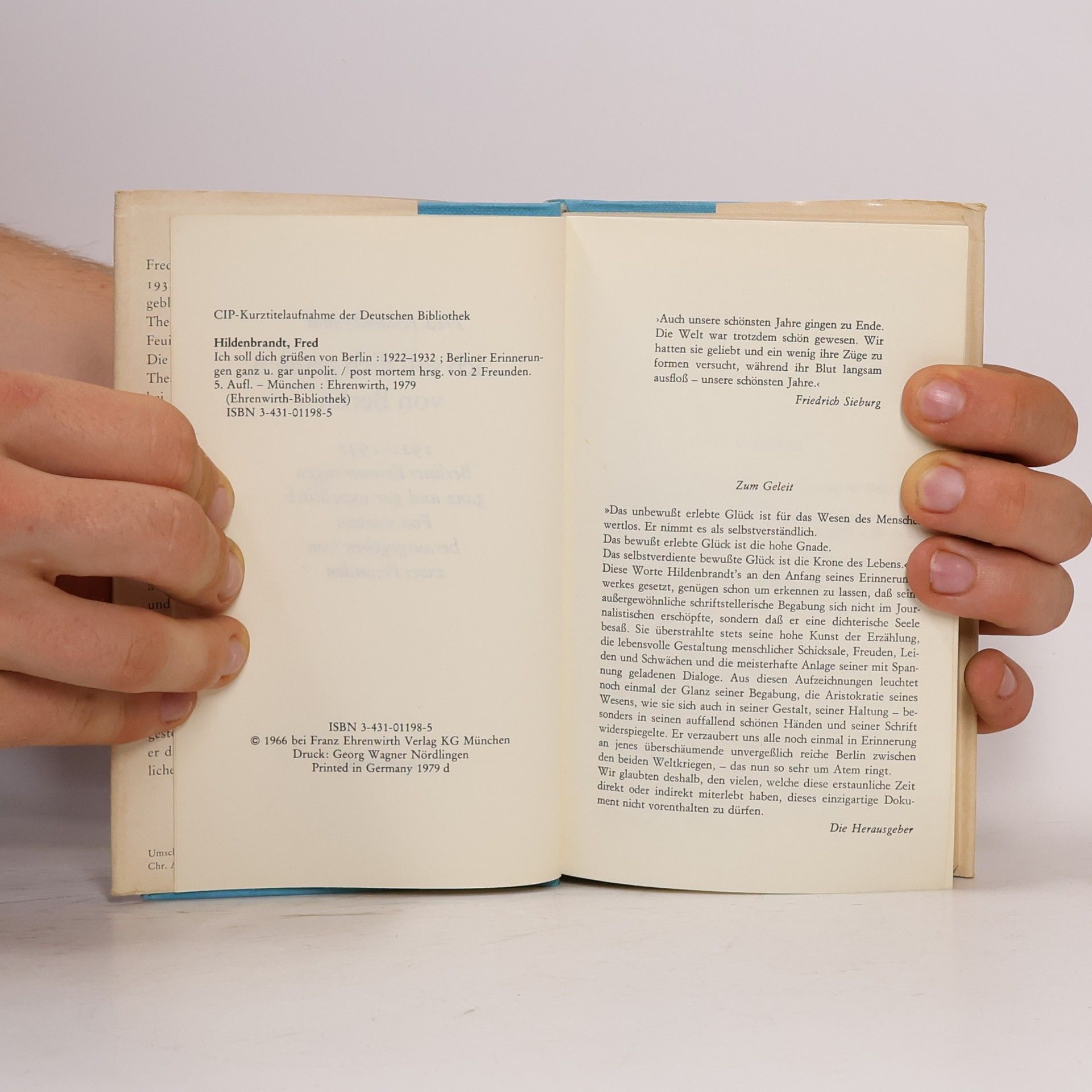 Fred Hildenbrandt ... ich soll dich grüßen von Berlin 1922-1932