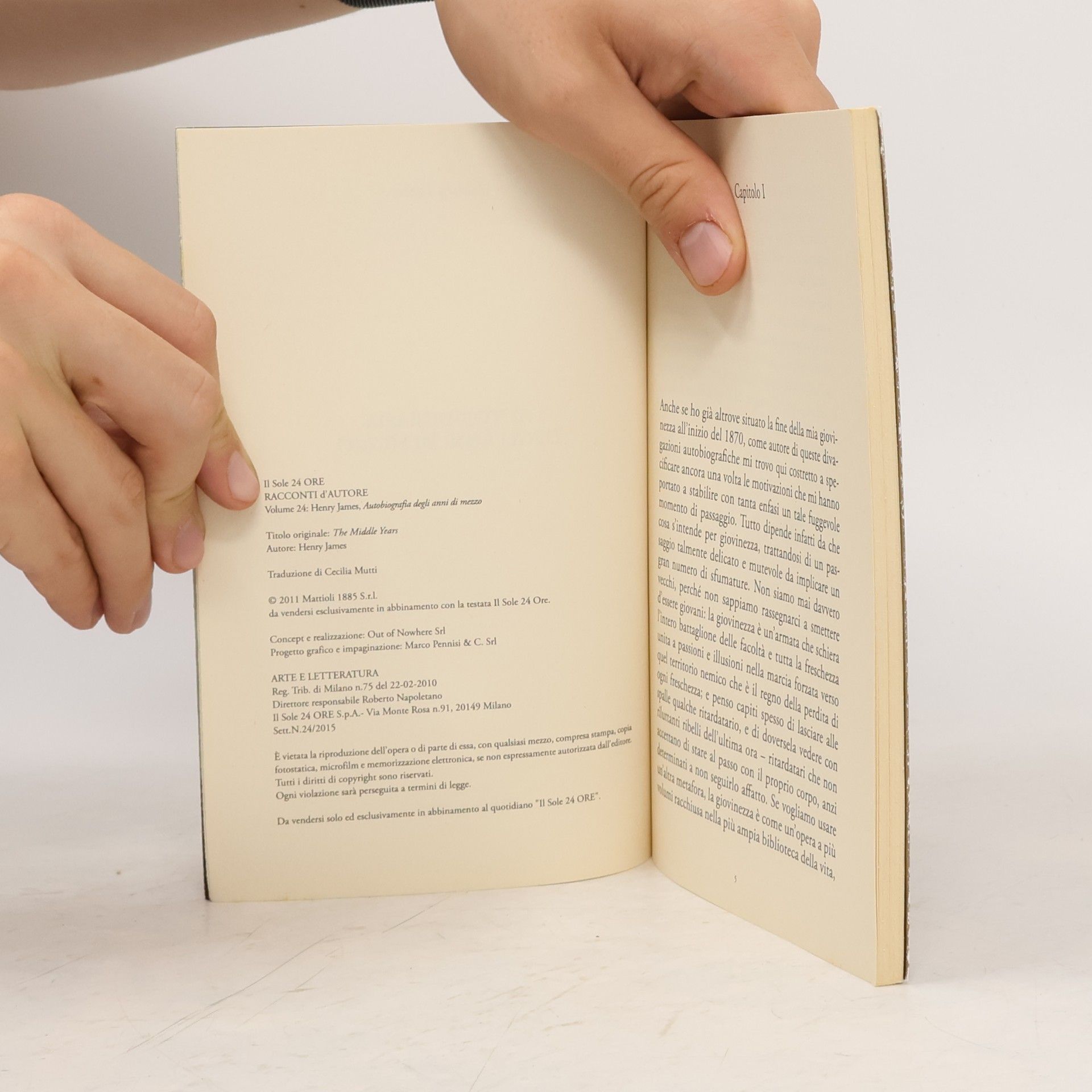 Henry James Autobiografia degli anni di mezzo