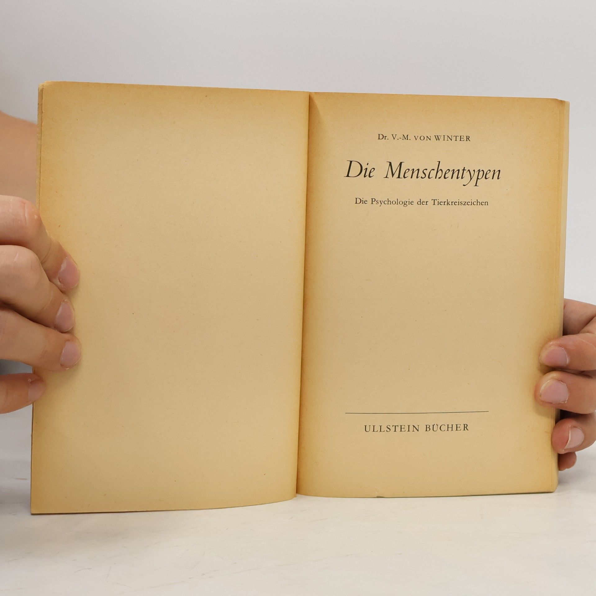 V. M. von Winter Die Menschentypen