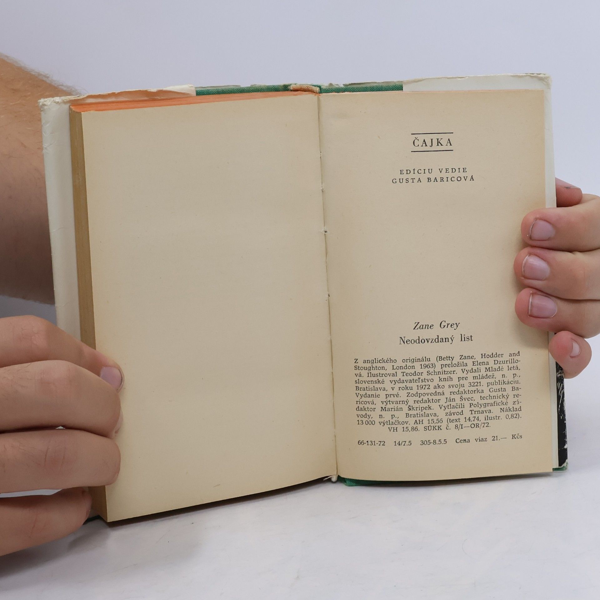 Zane Grey Neodovzdaný list