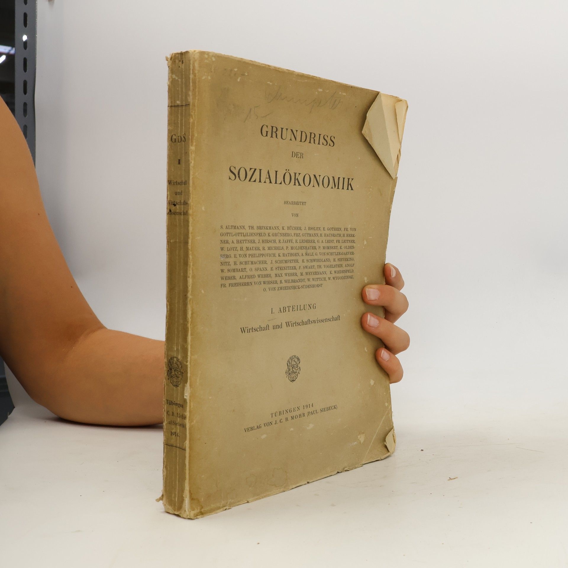 Various authors Grundriss der Sozialökonomik